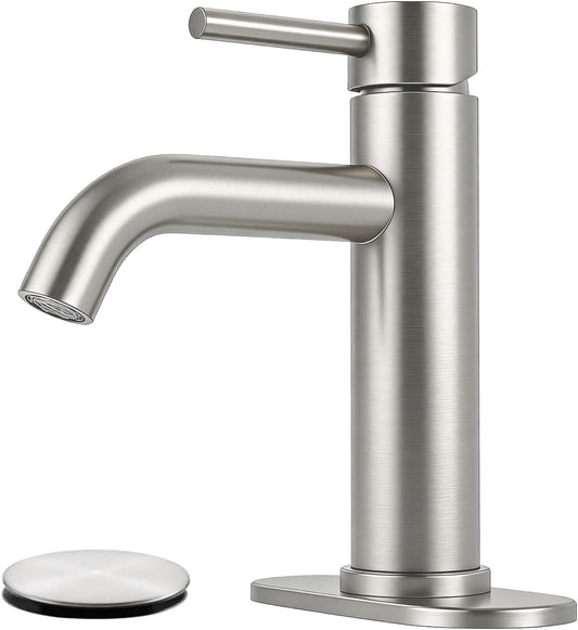 Bathroom Faucet Single Handle Bathroom Sink Faucet Brushed Nickel
