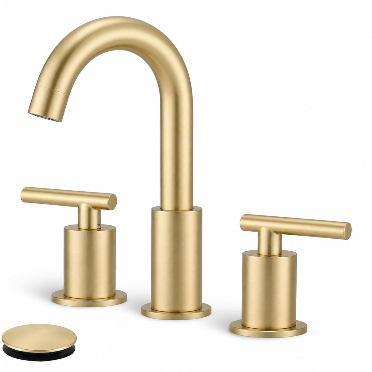 Bathroom Faucet 3 Hole, 2 Handle Vanity Sink Faucet Matte Black