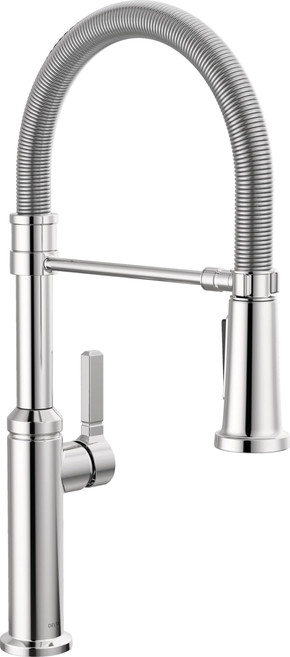 Delta Faucet Rhett Pro Commercial Style Kitchen Faucet with Pull Down Sprayer, Gold Commercial Kitchen Faucet, Spring Kitchen Faucet, Delta Kitchen Sink Faucet, Champagne Bronze 18829-CZ-DST