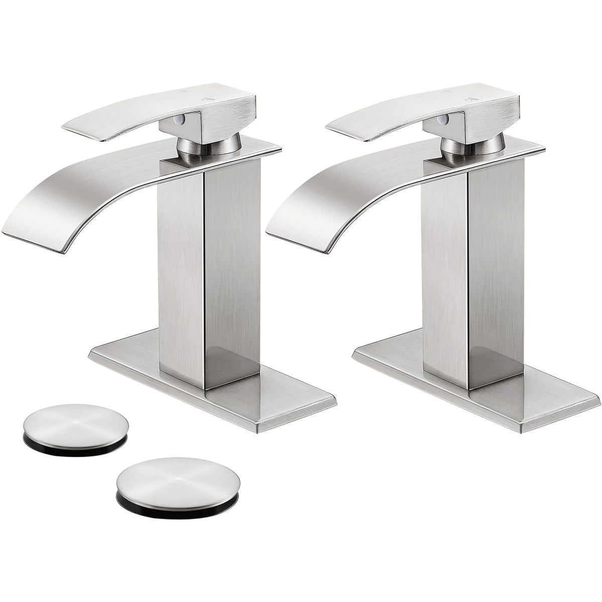 Bathroom Faucet Brushed Nickel Waterfall Single Handle Vanity Faucet