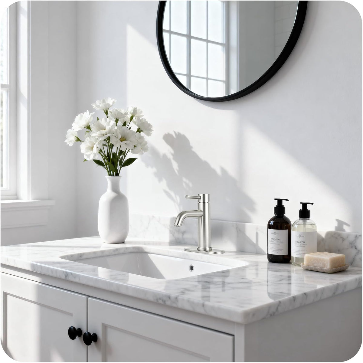 Bathroom Faucet Single Handle Bathroom Sink Faucet Brushed Nickel