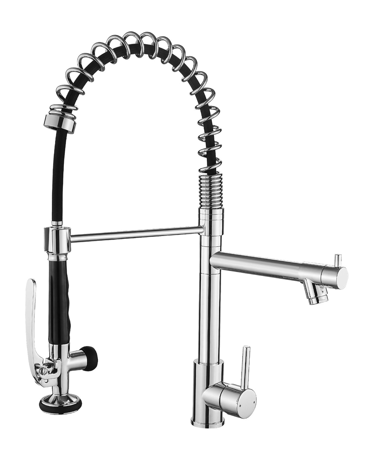 Fapully Black Kitchen Faucet,Commercial Pull Down Kitchen Sink Faucet