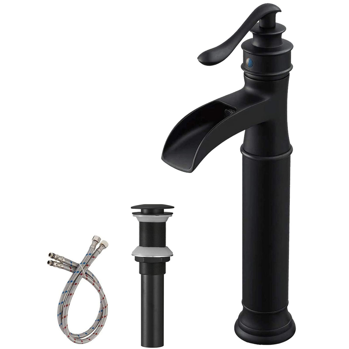 BWE Waterfall Spout Oil Rubbed Bronze Bathroom Faucet Vessel Sink Faucet