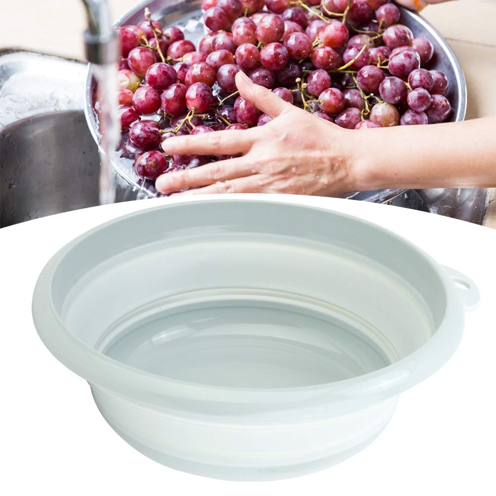 Outdoor Camping Travel Folding Wash Basin Kitchen Plastic Collapsible Dish Tub Unbreakable and Space Saving(2#)
