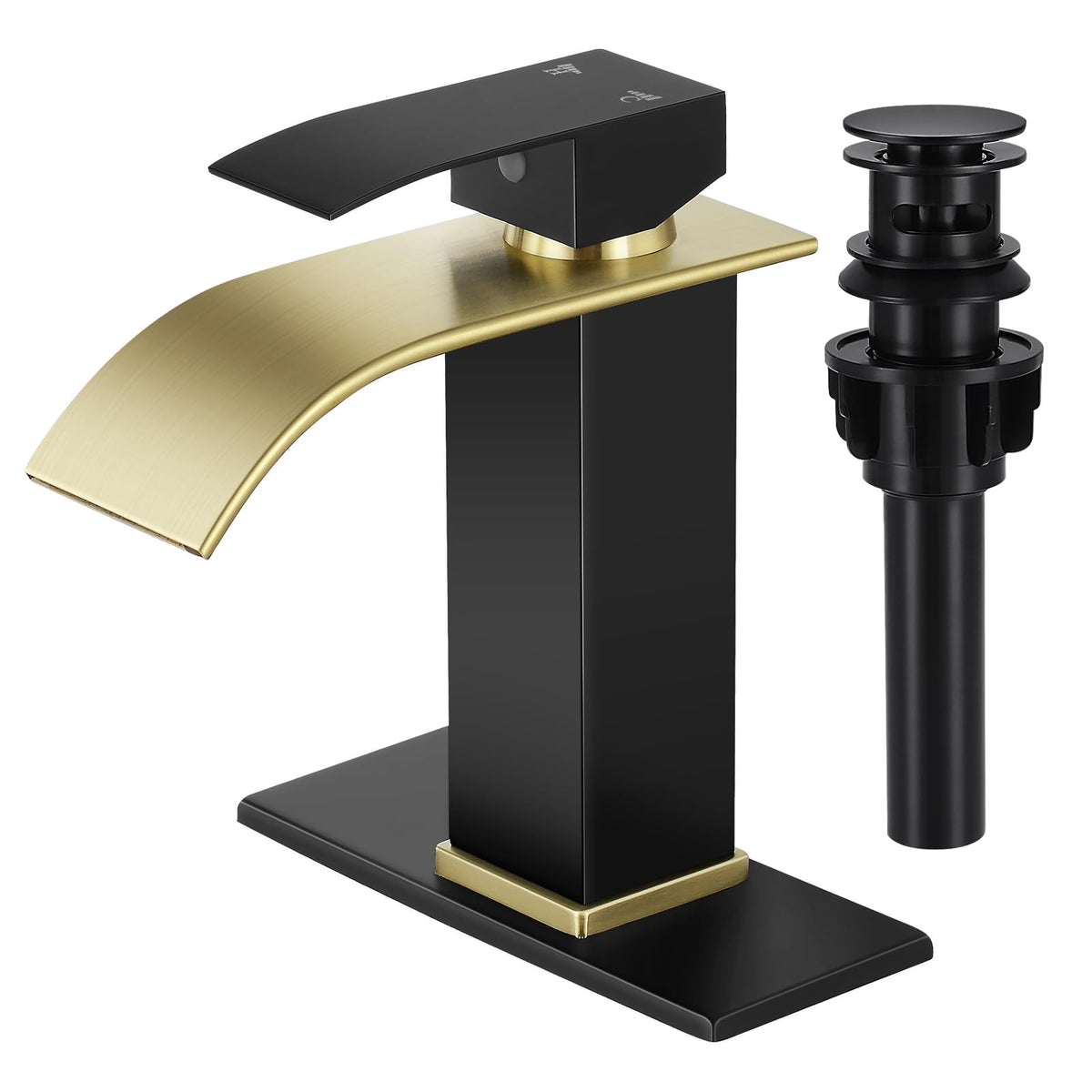 Bathroom Faucet Brushed Nickel Waterfall Single Handle Vanity Faucet
