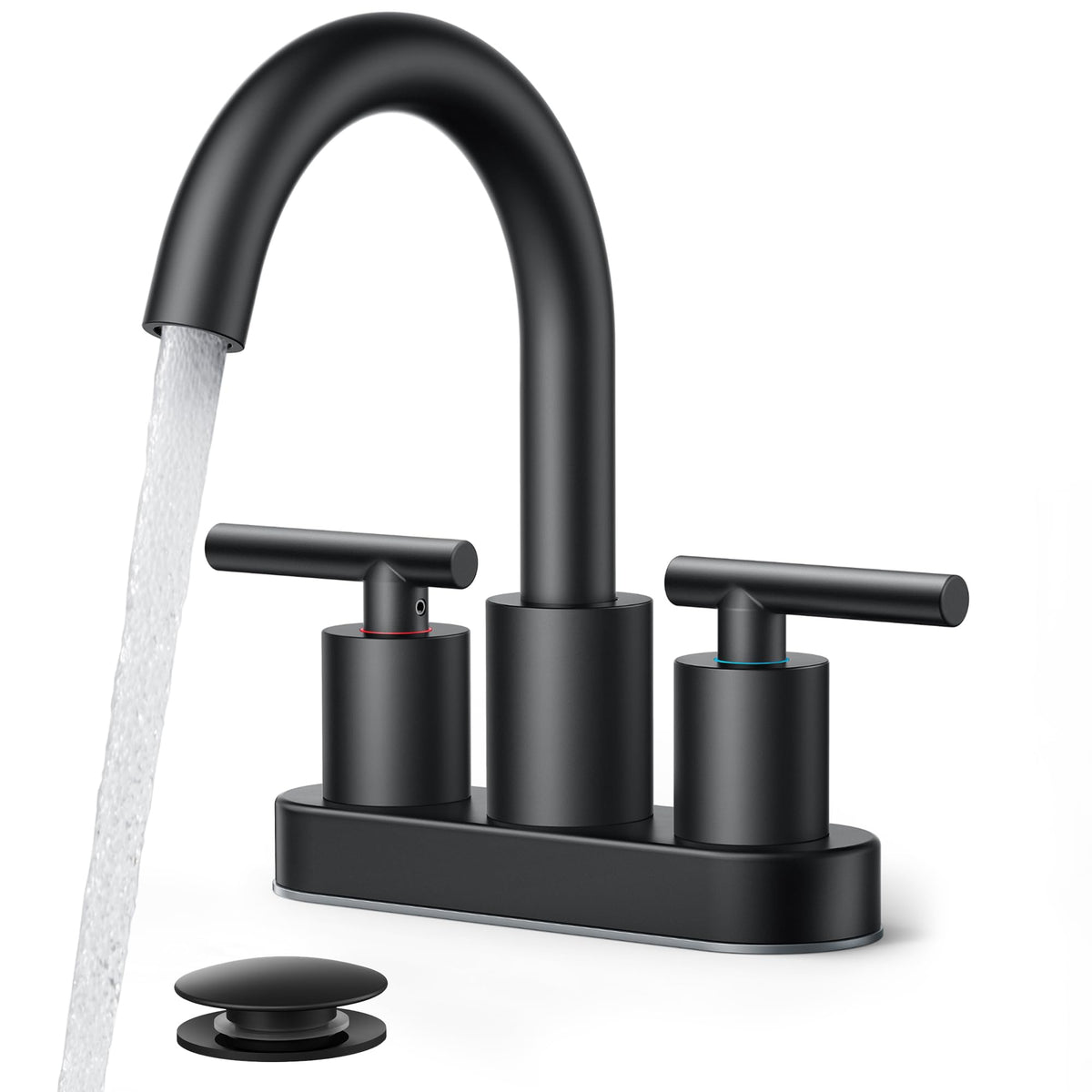 FORIOUS 8 Inch Brushed Gold Bathroom Faucet 3 Hole, Widespread Gold Faucet
