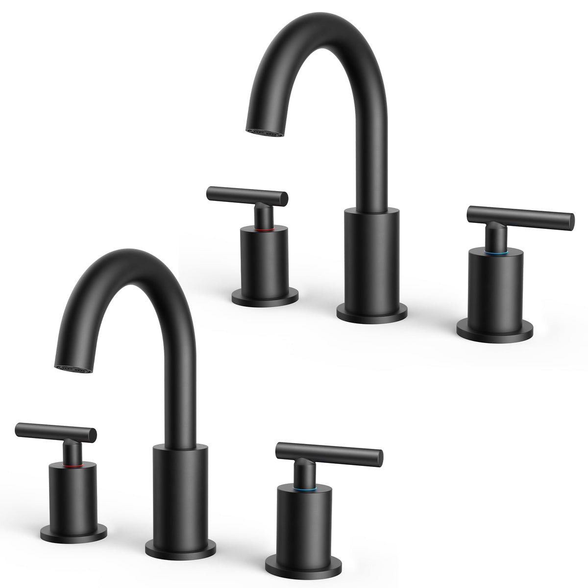 FORIOUS 8 Inch Brushed Gold Bathroom Faucet 3 Hole, Widespread Gold Faucet