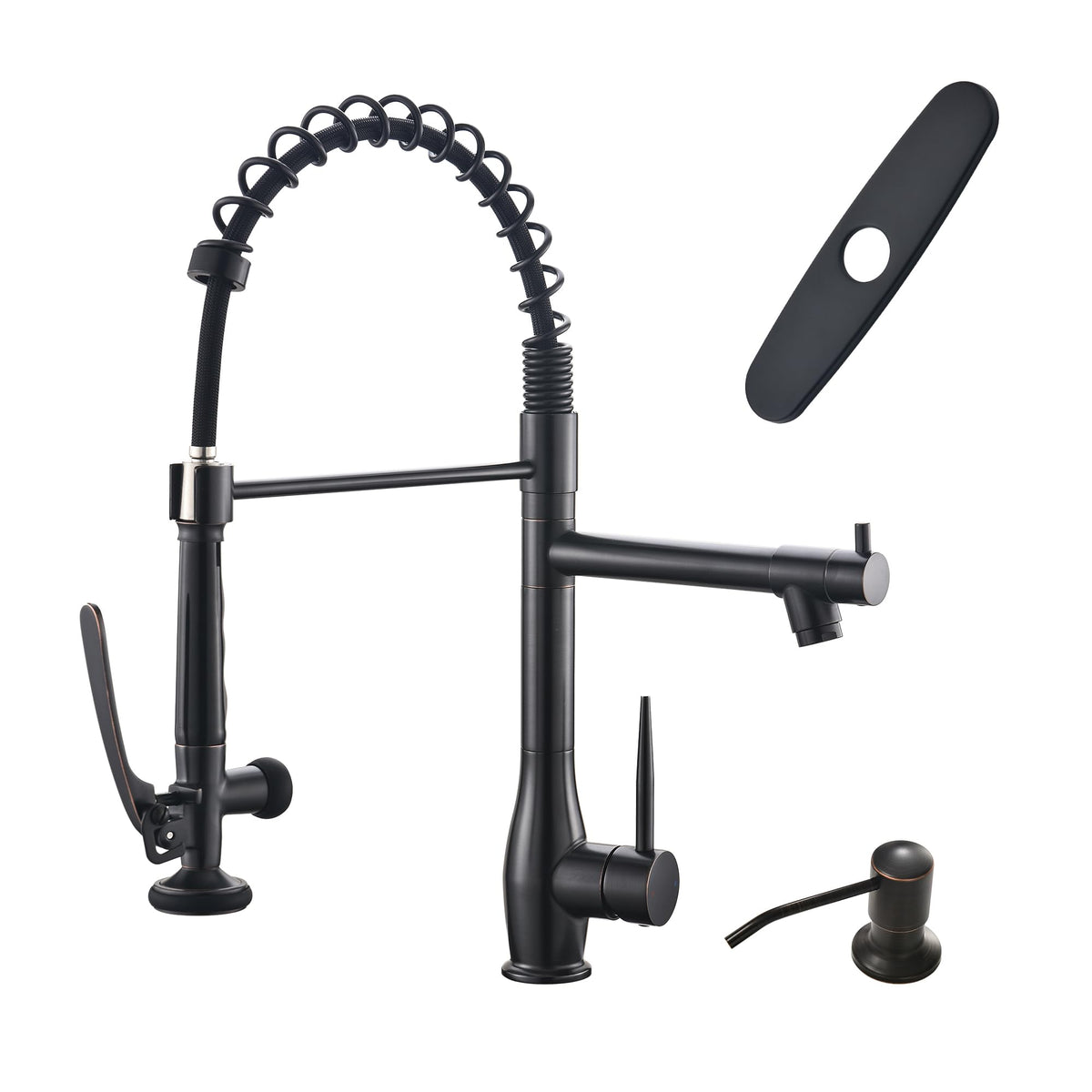 GIMILI Commercial Kitchen Sink Faucet with Pull Down Sprayer Brushed Nickel