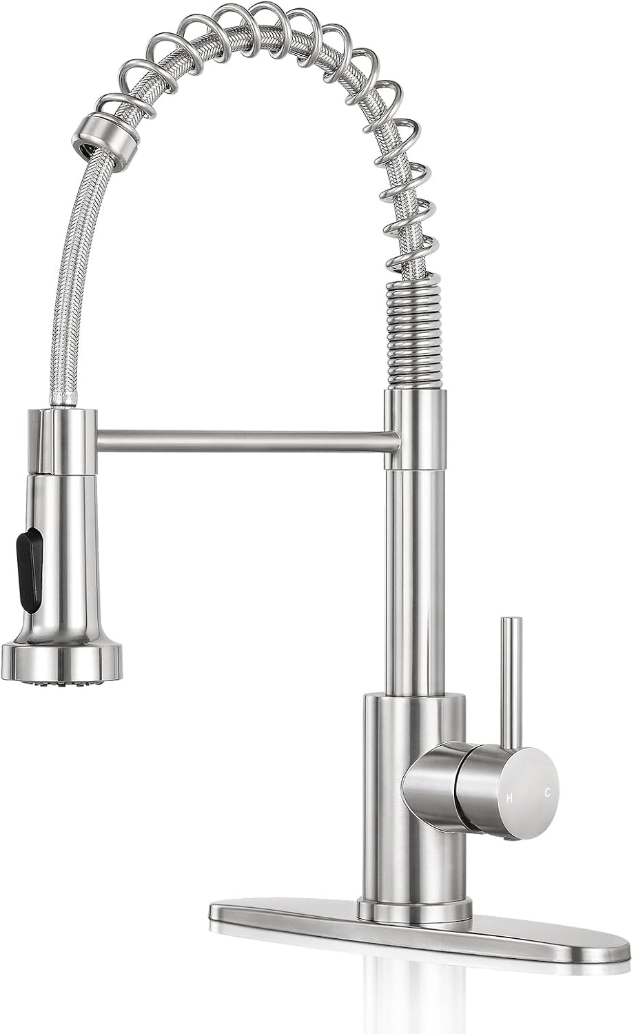 Kitchen Faucet with Pull Down Sprayer, Brushed Nickel