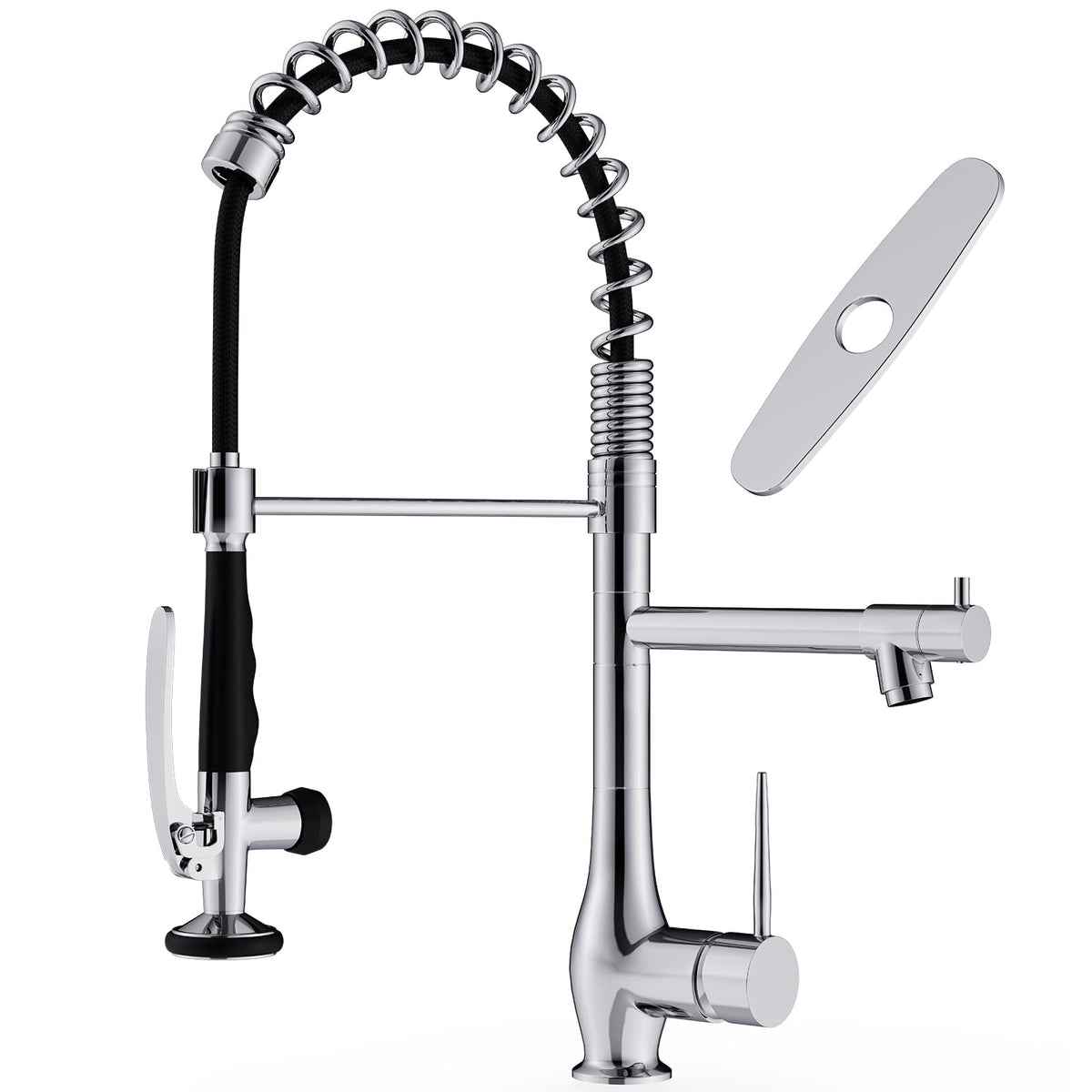 GIMILI Commercial Kitchen Sink Faucet with Pull Down Sprayer Brushed Nickel