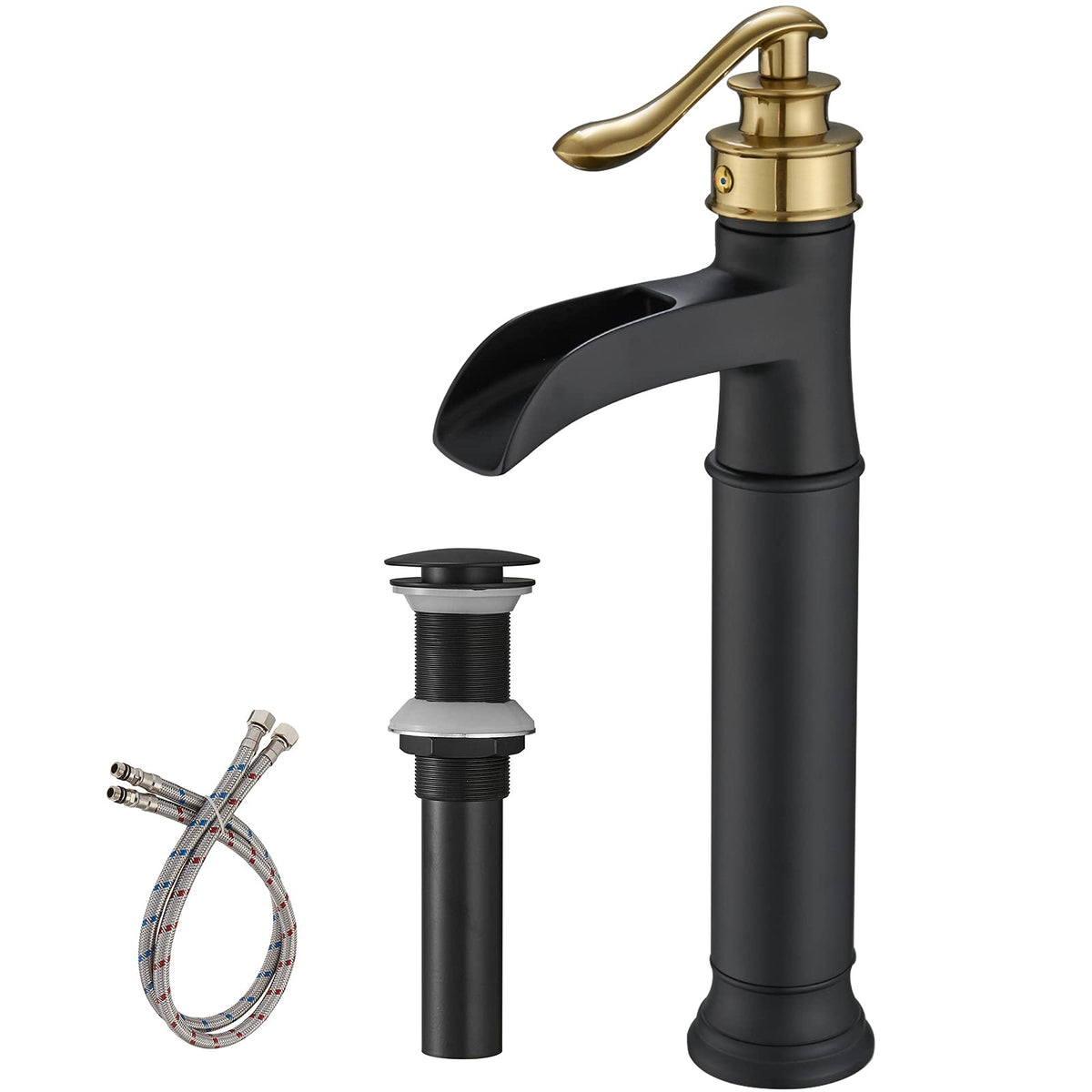 BWE Waterfall Spout Oil Rubbed Bronze Bathroom Faucet Vessel Sink Faucet