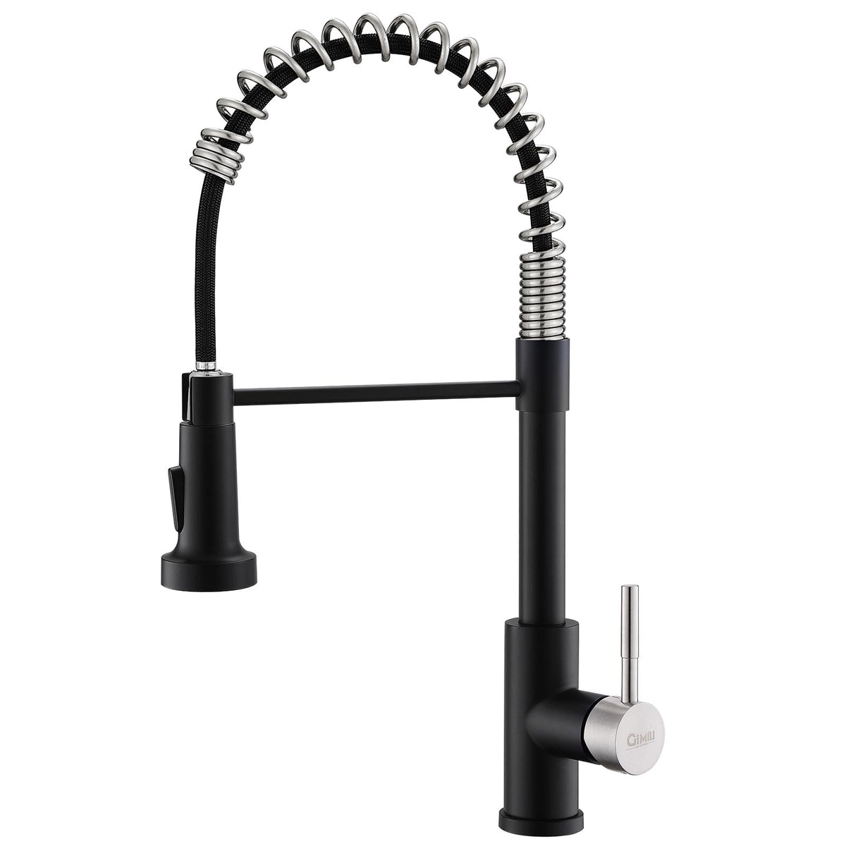 GIMILI Black Kitchen Faucet with Pull Down Sprayer