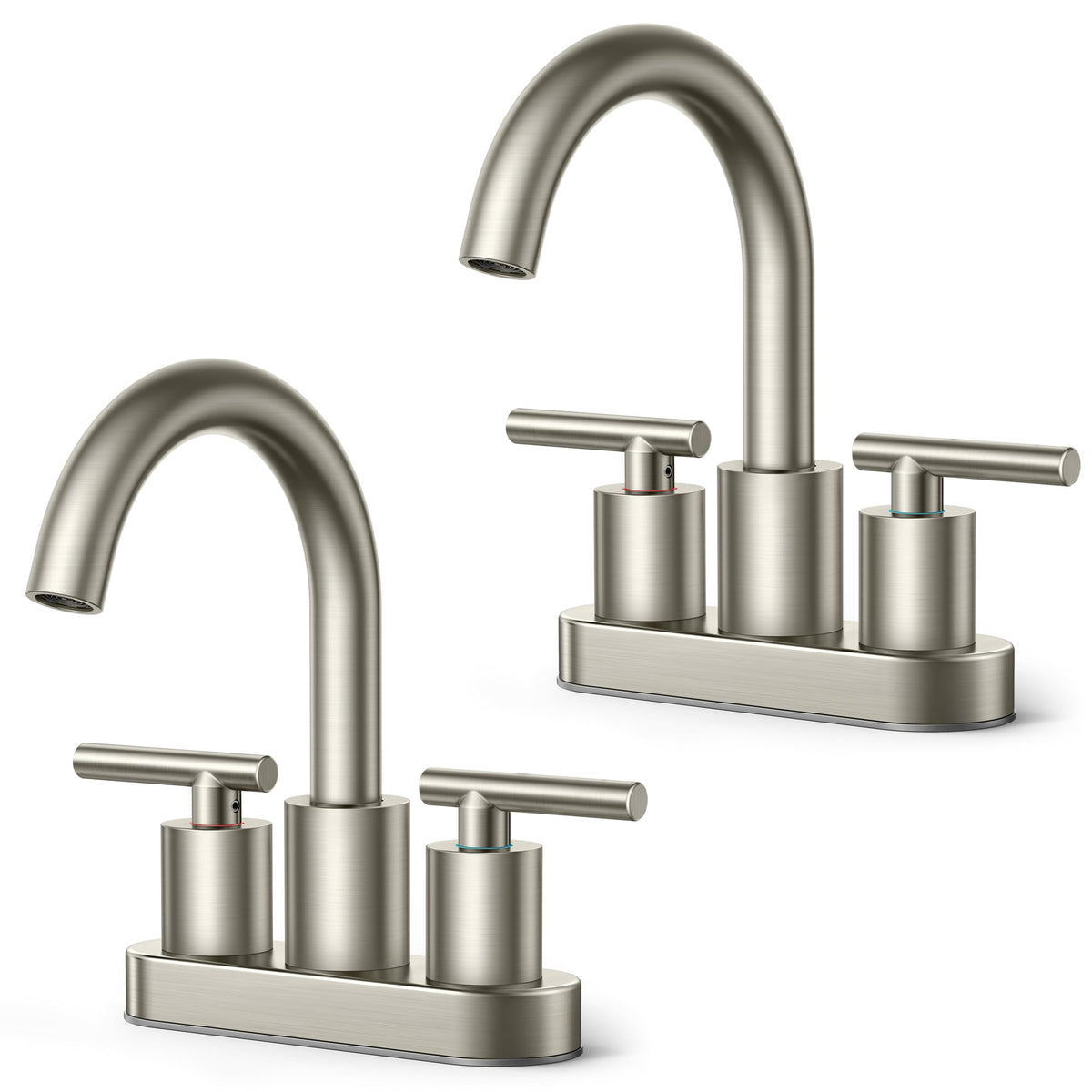 FORIOUS 8 Inch Brushed Gold Bathroom Faucet 3 Hole, Widespread Gold Faucet