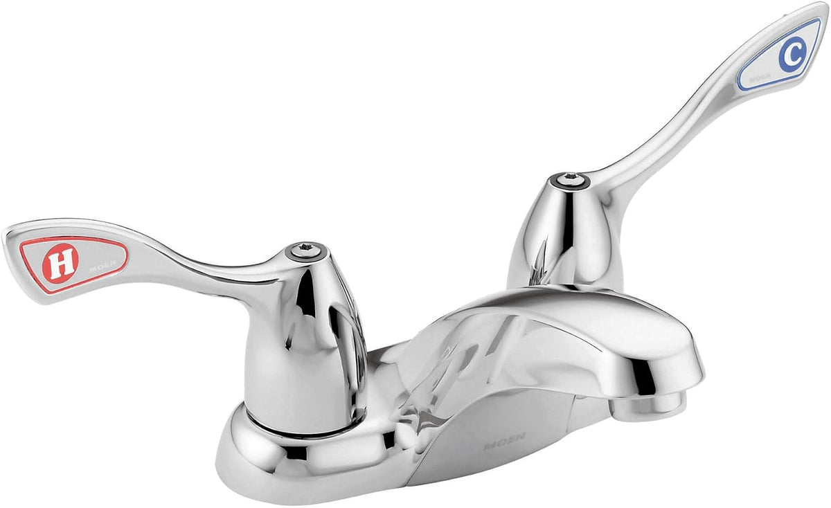 Moen Commercial M-Bition Chrome Two-Handle Centerset Bathroom Faucet 1.5 GPM, 8800