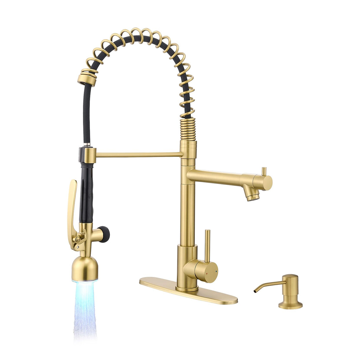 Fapully Black Kitchen Faucet,Commercial Pull Down Kitchen Sink Faucet