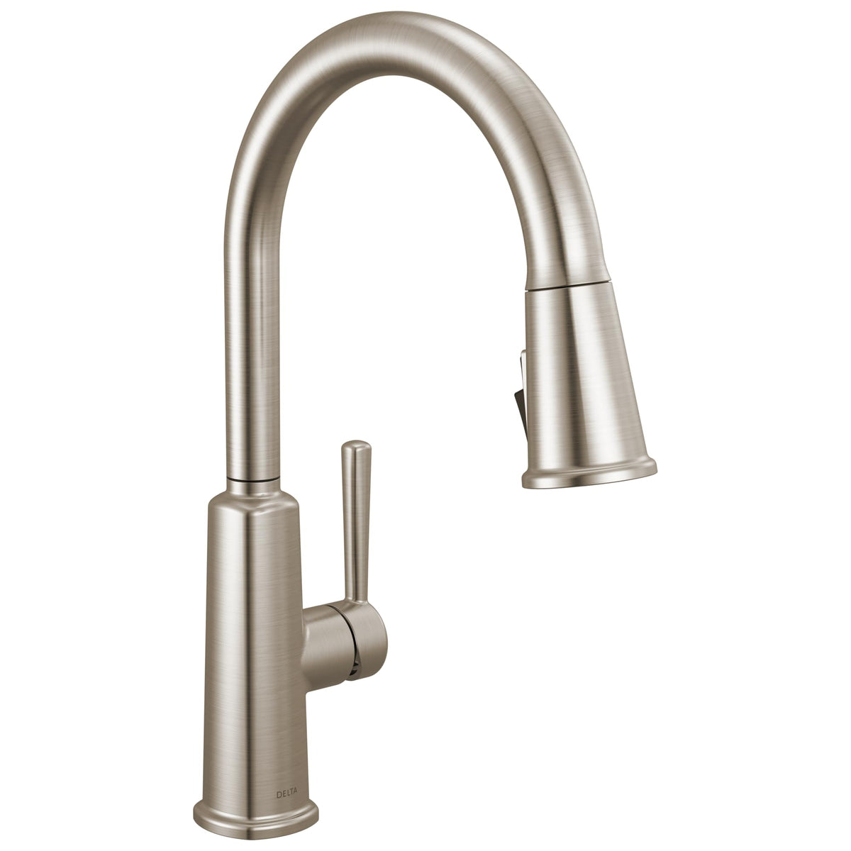 Delta Finnridge Brushed Gold Kitchen Faucet with Pull Down Sprayer, High Pressure ProClean Spray Modern Single Hole Kitchen Sink Faucet, Champagne Bronze 19730LF-CZ