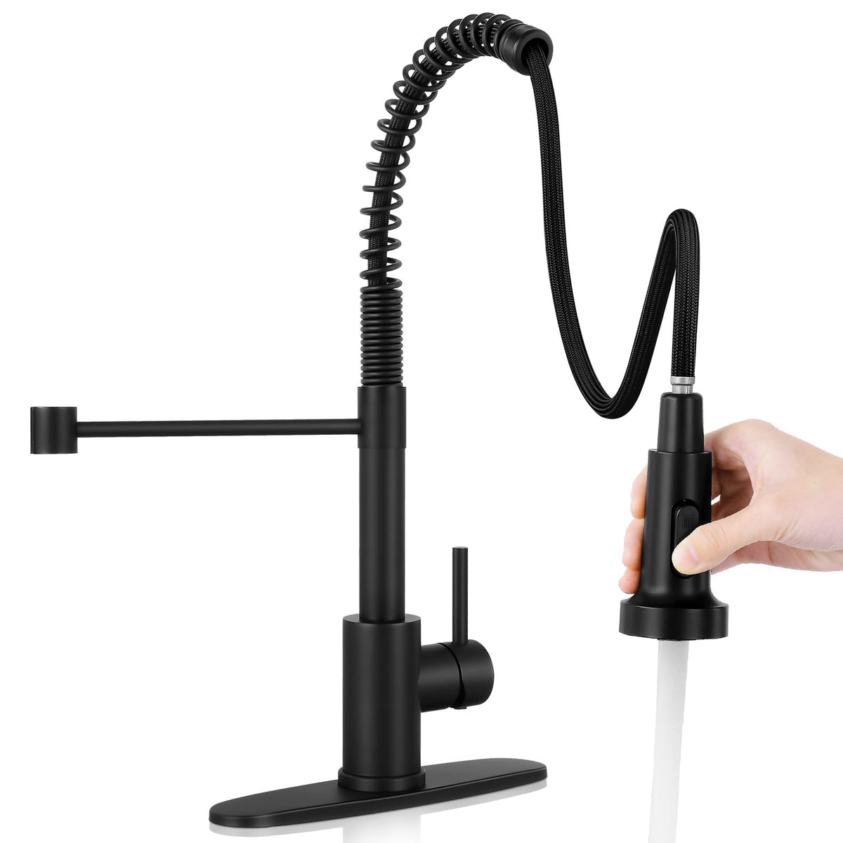 Kitchen Faucet with Pull Down Sprayer, Brushed Nickel