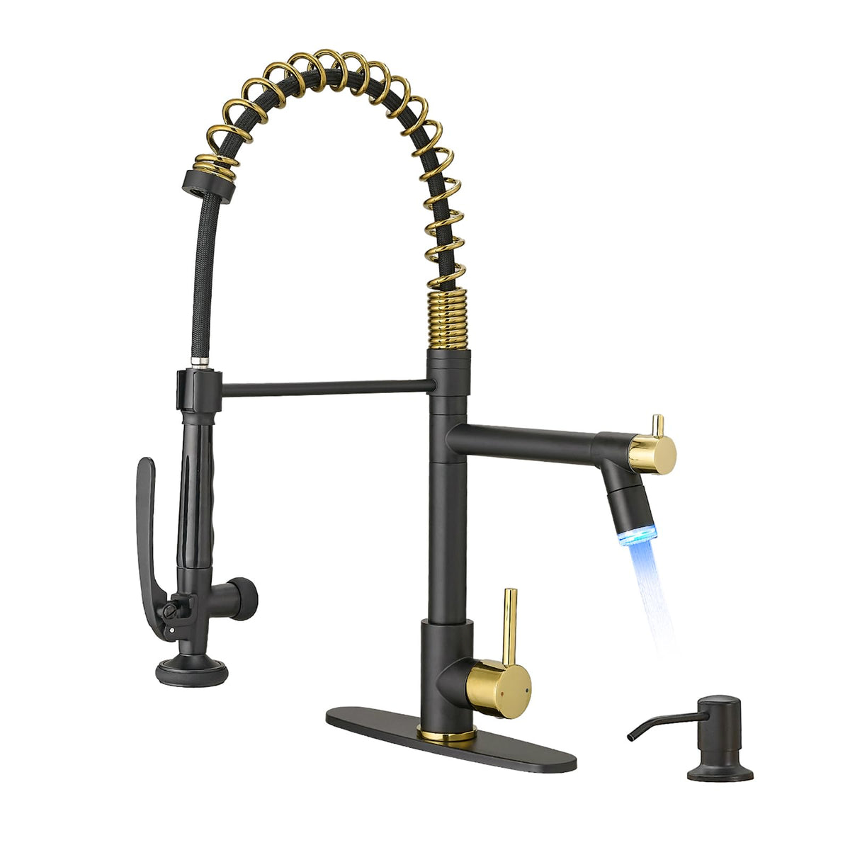 Fapully Black Kitchen Faucet,Commercial Pull Down Kitchen Sink Faucet