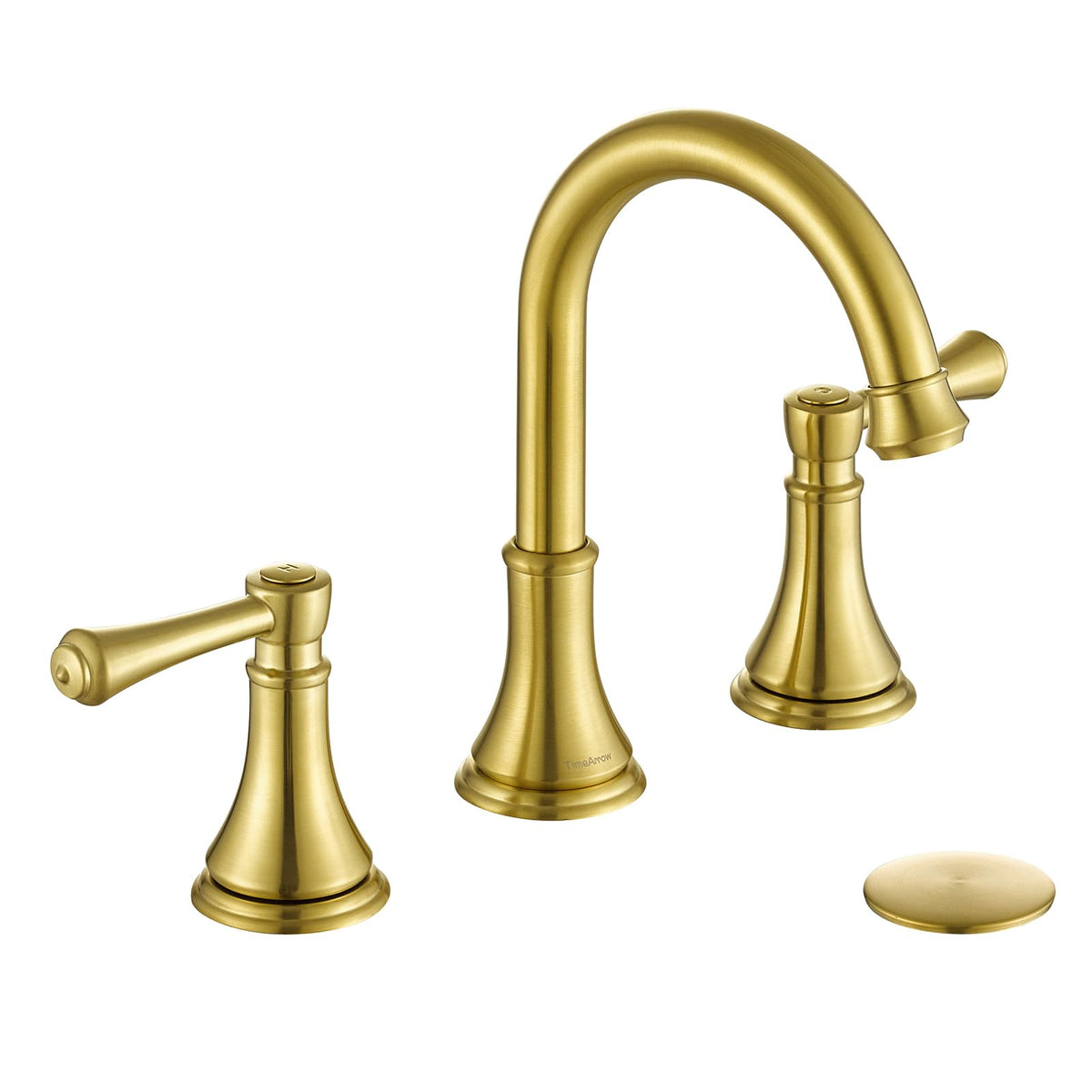 TimeArrow Chrome Widespread Bathroom Sink Faucet 3 Holes with Pop-Up Drain
