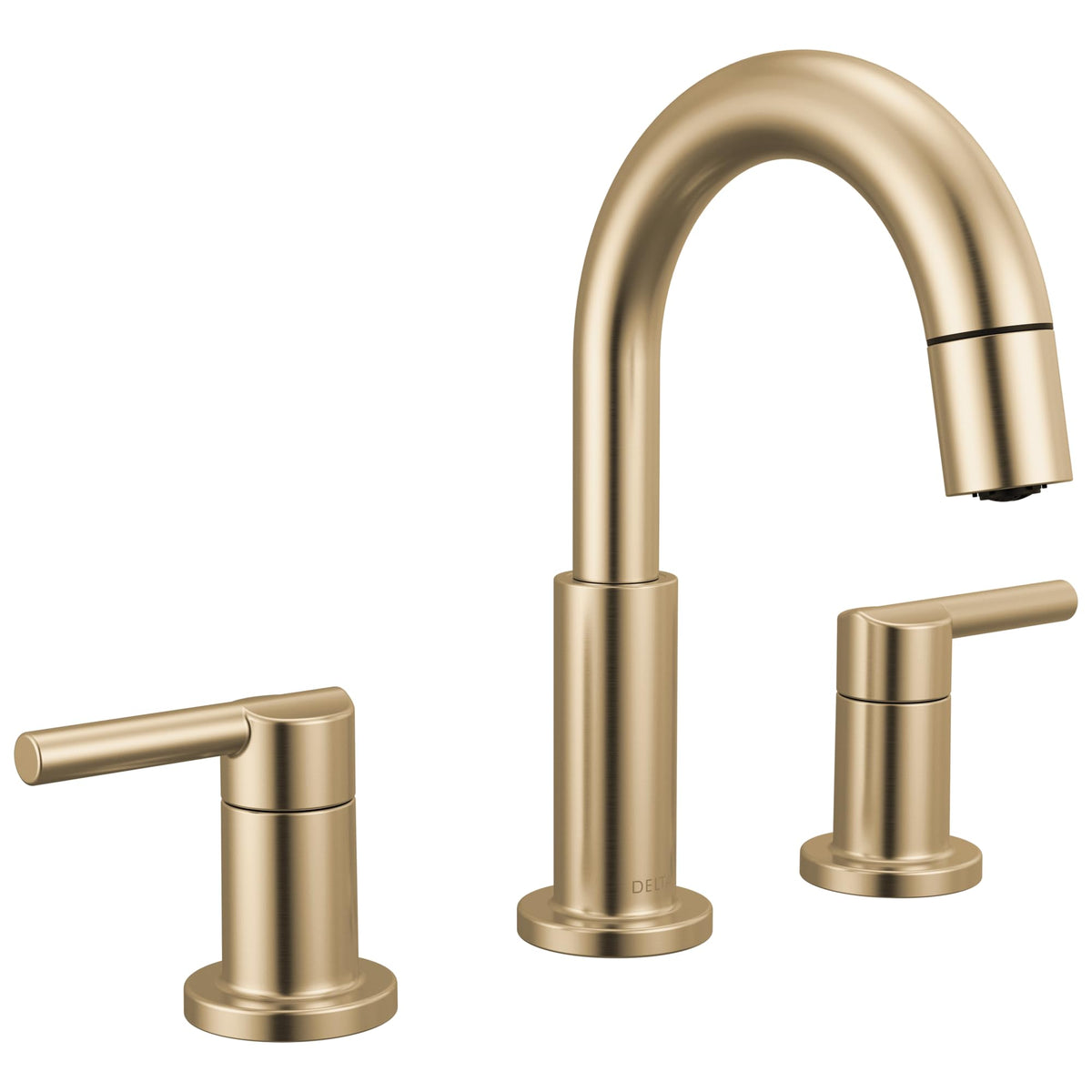 Delta Nicoli Brushed Gold Faucet 3 Hole, 8 Inch Widespread Bathroom Sink Faucet for Vanity, Push-Pop Drain Assembly, Champagne Bronze 35749LF-CZ