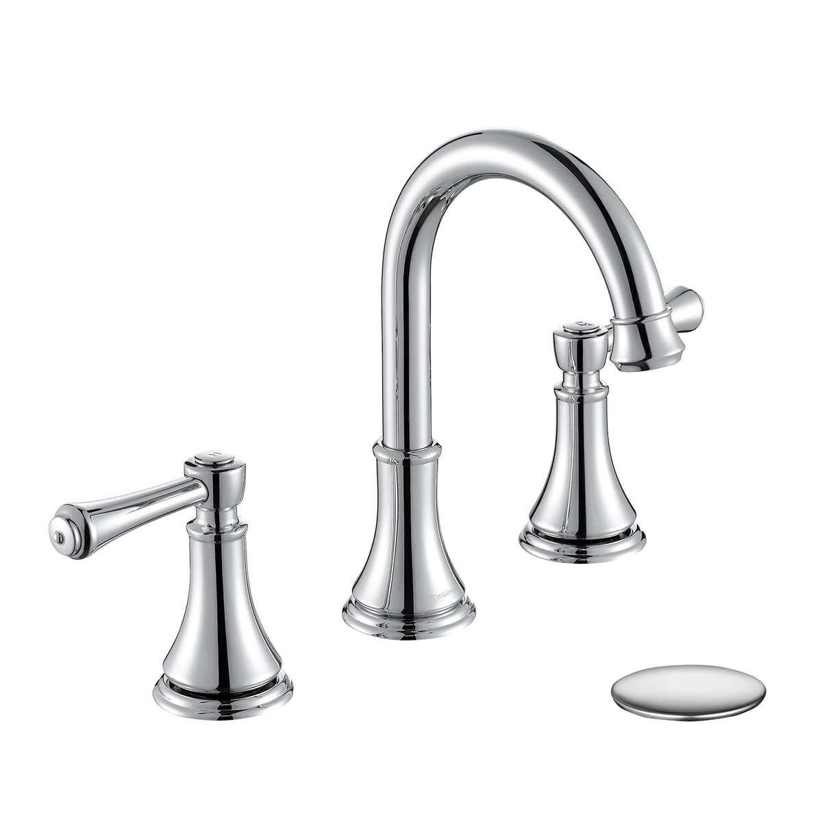 TimeArrow Chrome Widespread Bathroom Sink Faucet 3 Holes with Pop-Up Drain