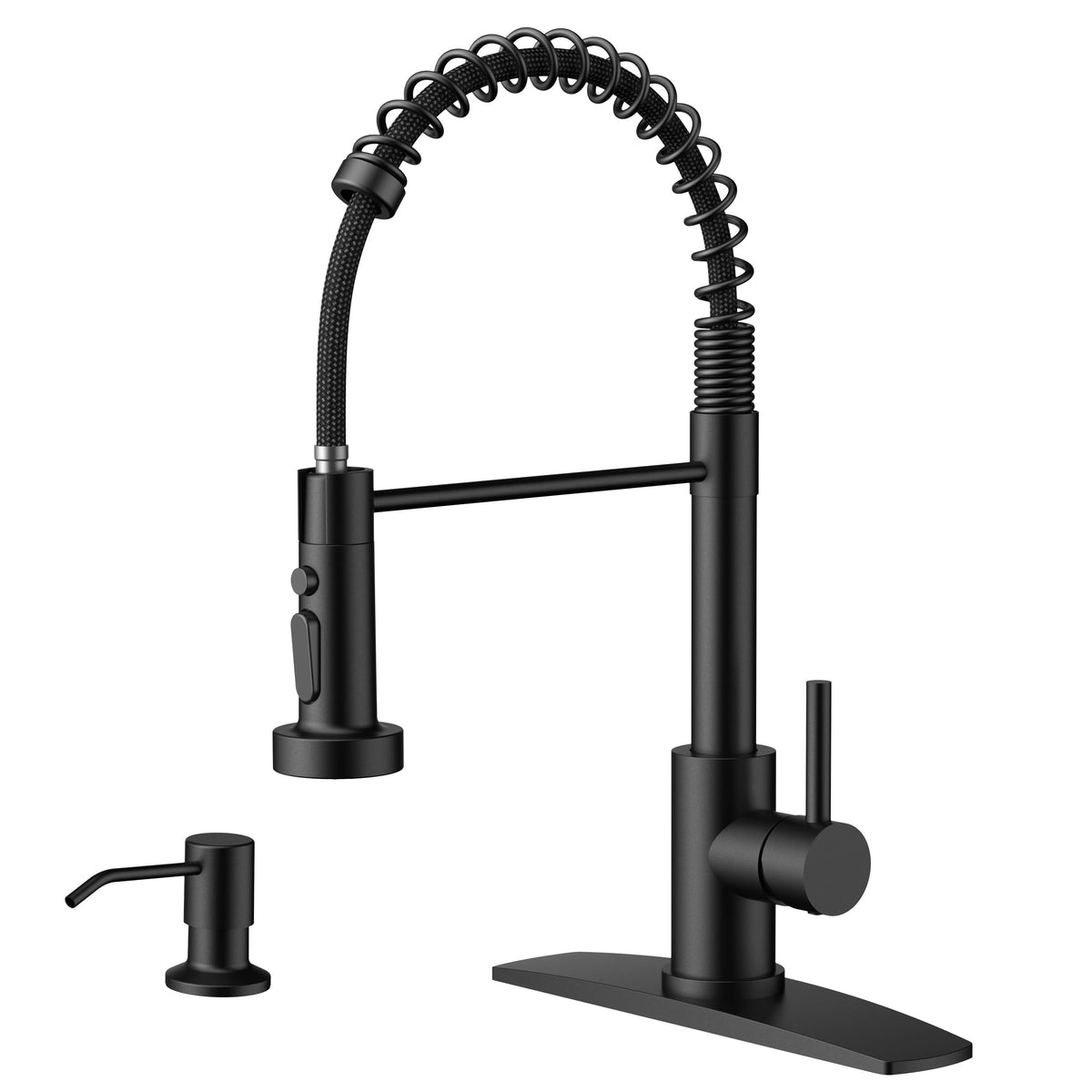 FORIOUS Kitchen Sink Faucet, 3 Modes Sprayer, Single Handle, Brushed Nickel