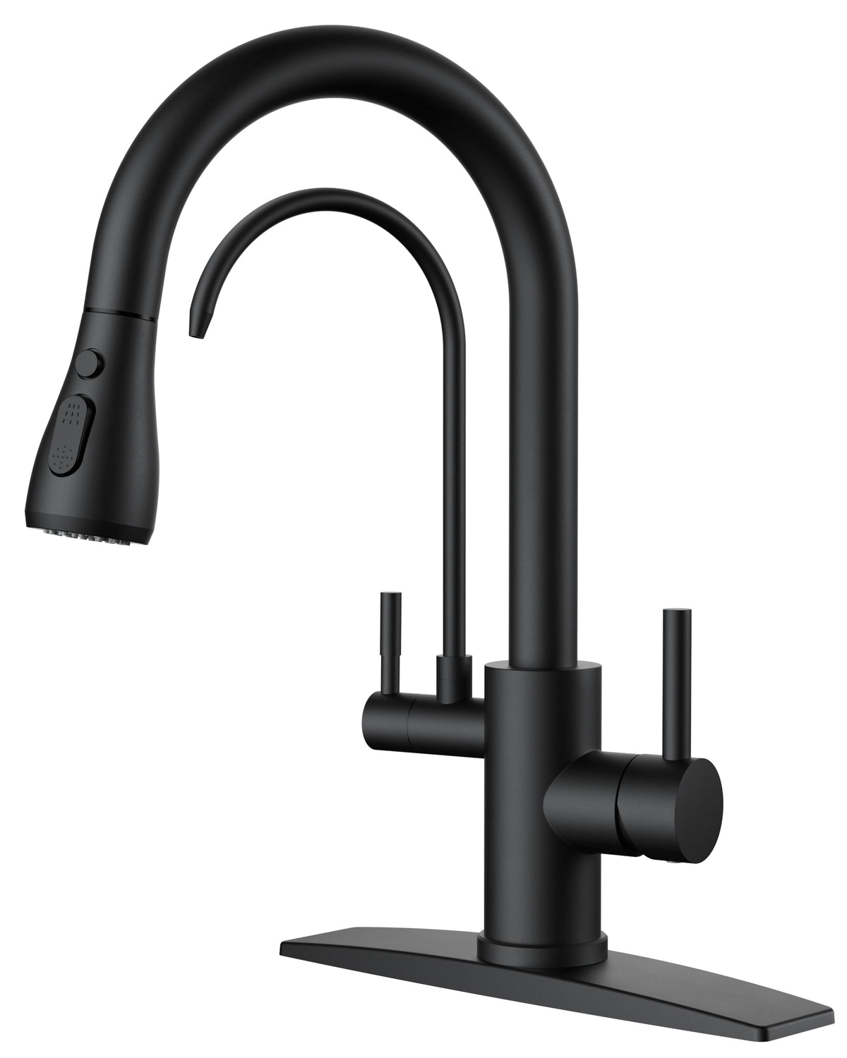 FORIOUS Kitchen Faucets Pull Down Sprayer, Stainless Steel, Brushed Nickel