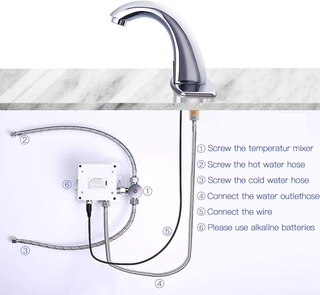 Charmingwater Touchless Bathroom Sink Faucet