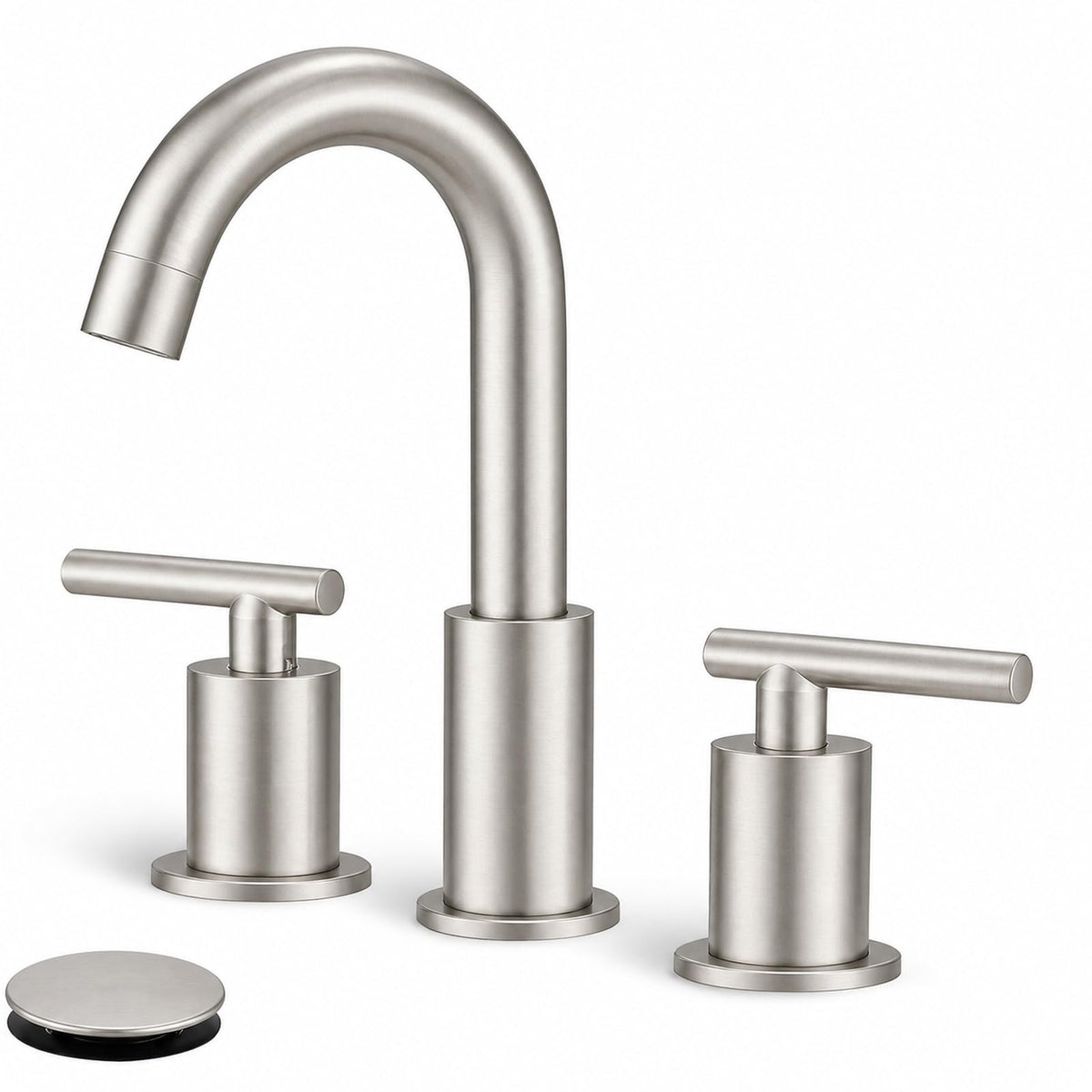 Bathroom Faucet 3 Hole, 2 Handle Vanity Sink Faucet Matte Black