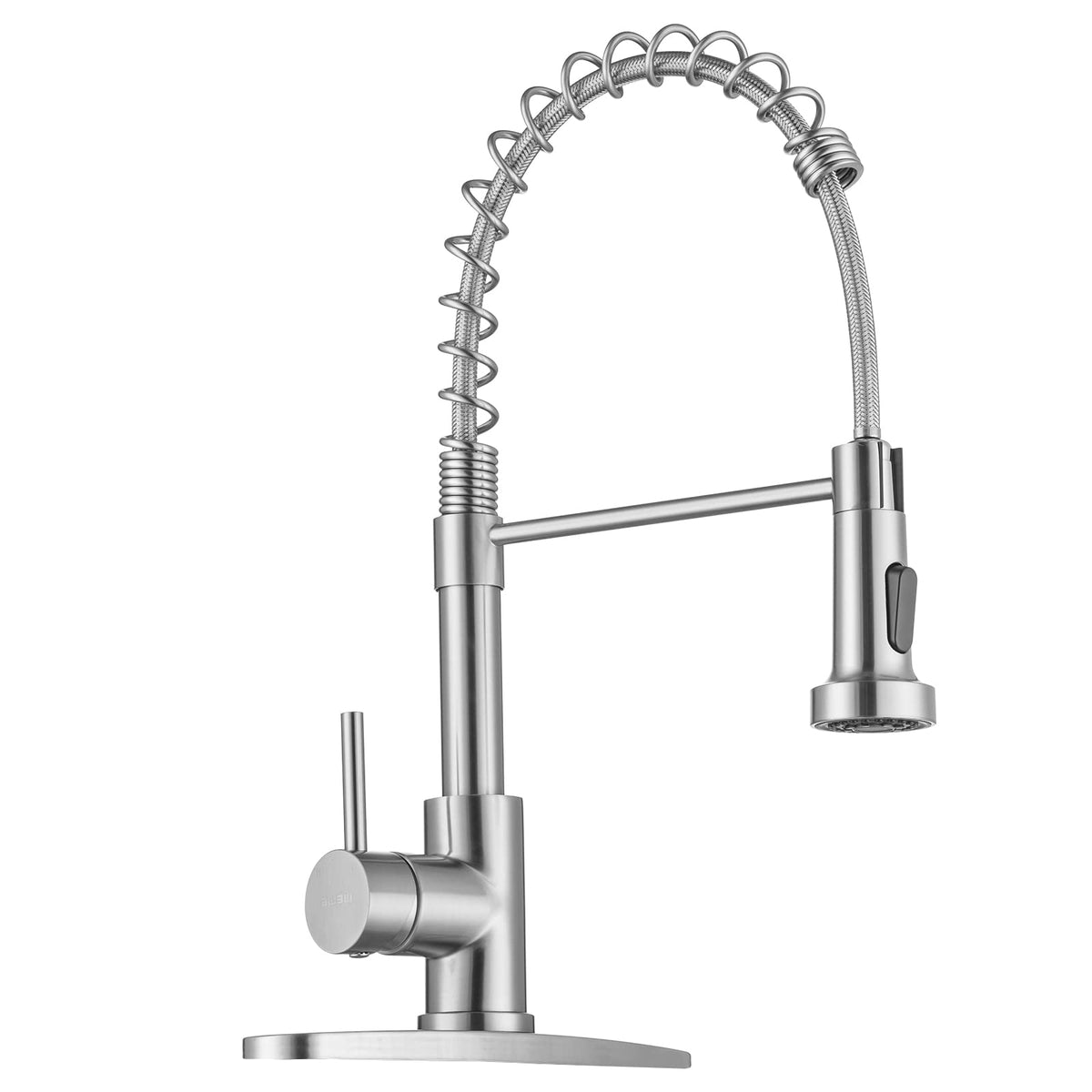WEWE Black Kitchen Faucet with Pull Down Sprayer, High Arc Bar Sink Faucet