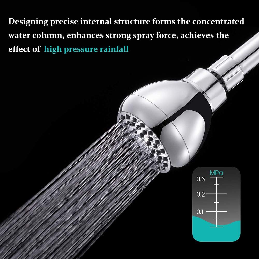 AISOSO Fixed Shower Head High Pressure 3 Inch Showerhead Chrome