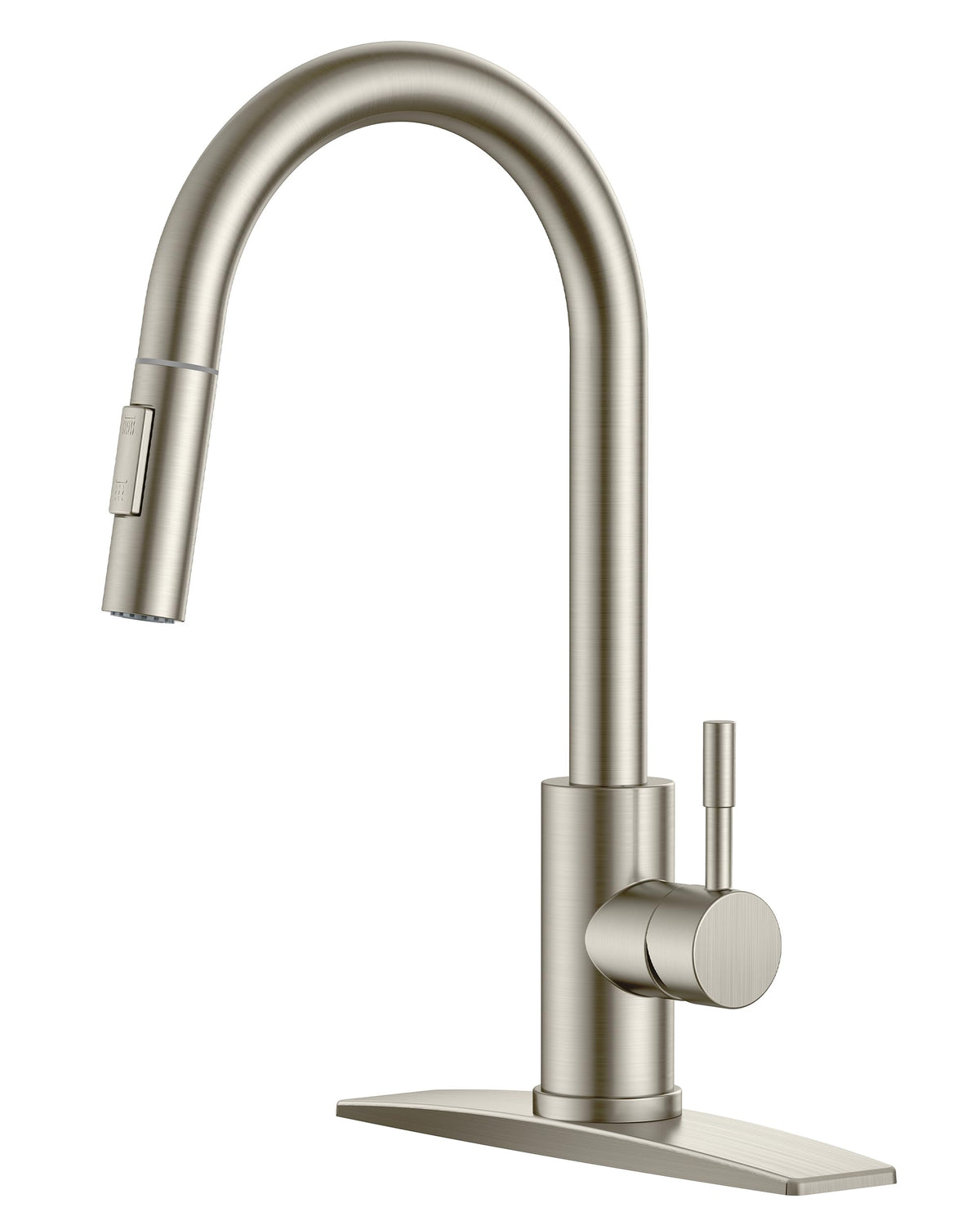 FORIOUS Kitchen Faucet with Pull Down Sprayer, Modern Brushed Nickel