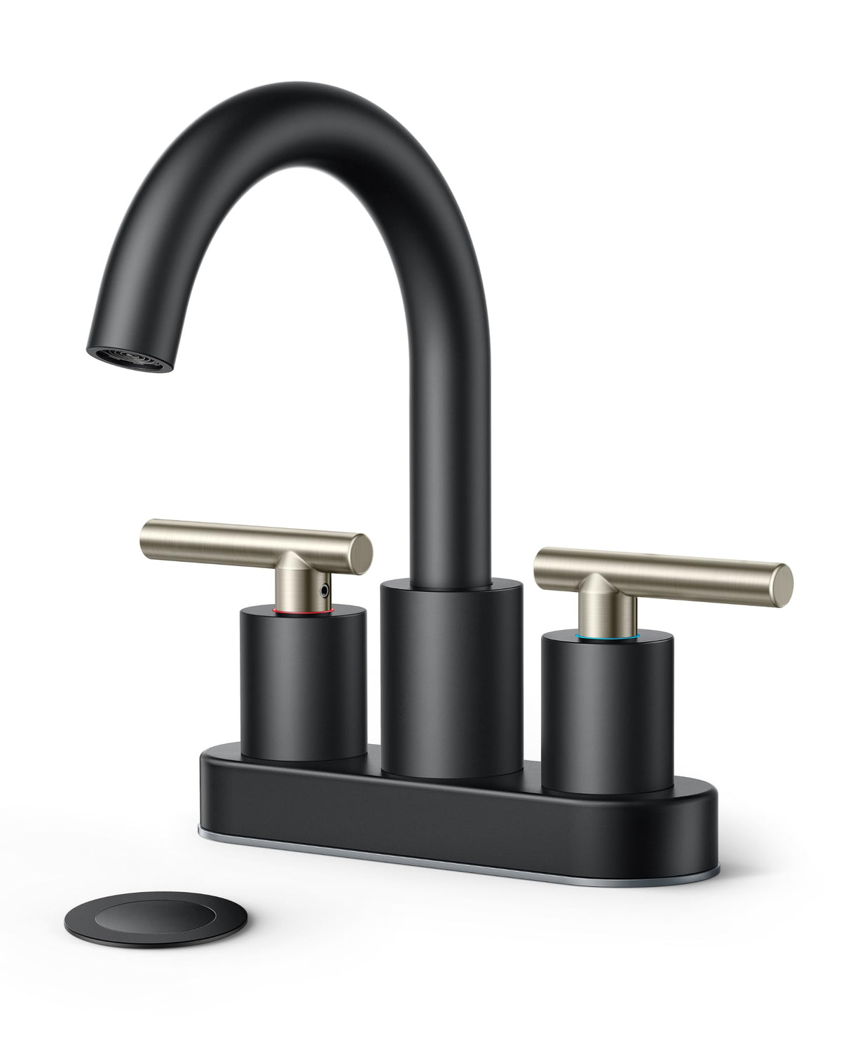 FORIOUS 8 Inch Brushed Gold Bathroom Faucet 3 Hole, Widespread Gold Faucet