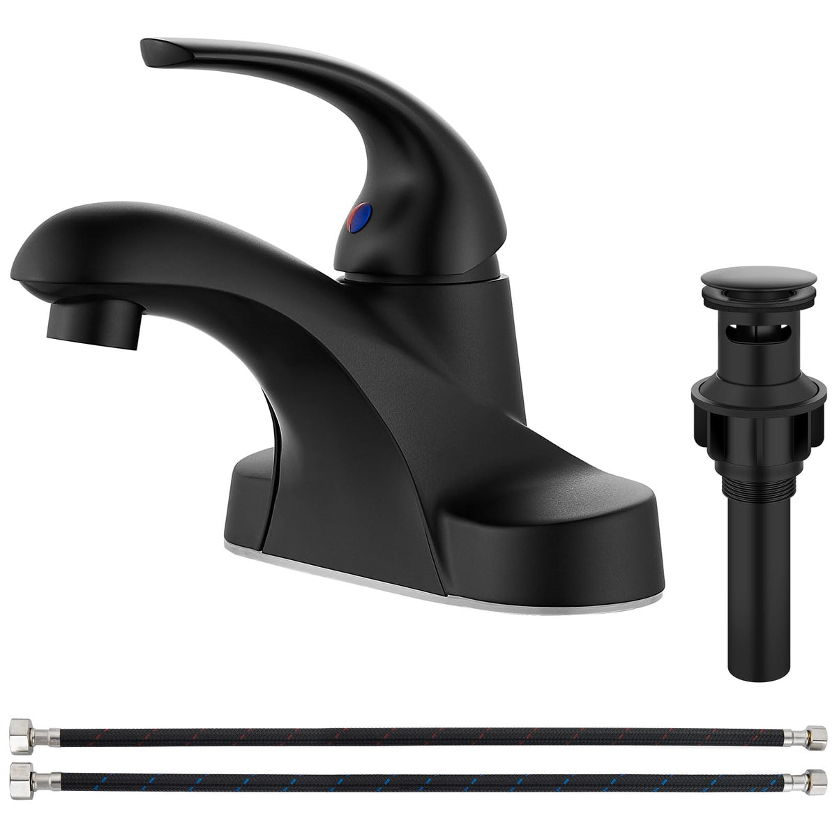 Aolemi Polish Chrome Bathroom Sink Faucet,Single Handle 4 Inch Centerset