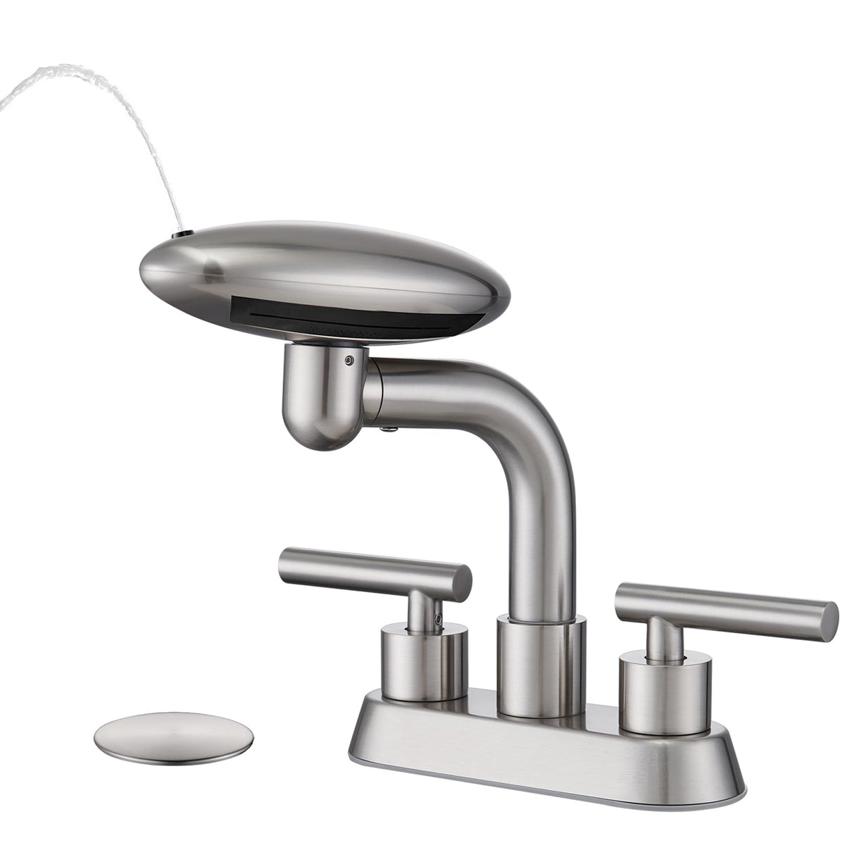 Matte Black Bathroom Sink Faucet, 4-Inch 3-Hole Centerset