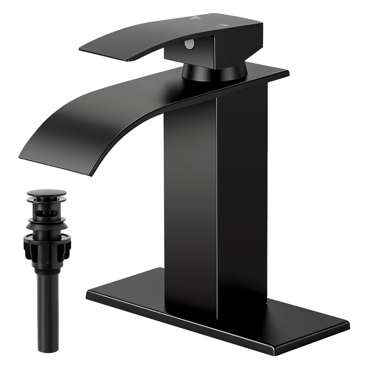 Brushed Gold Bathroom Faucets, Waterfall Bathroom Sink Faucet