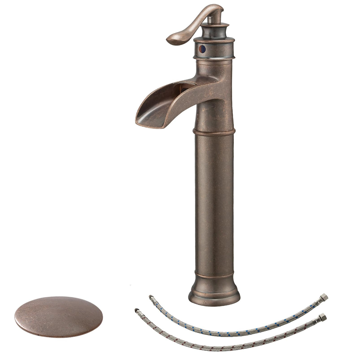 BWE Waterfall Spout Oil Rubbed Bronze Bathroom Faucet Vessel Sink Faucet