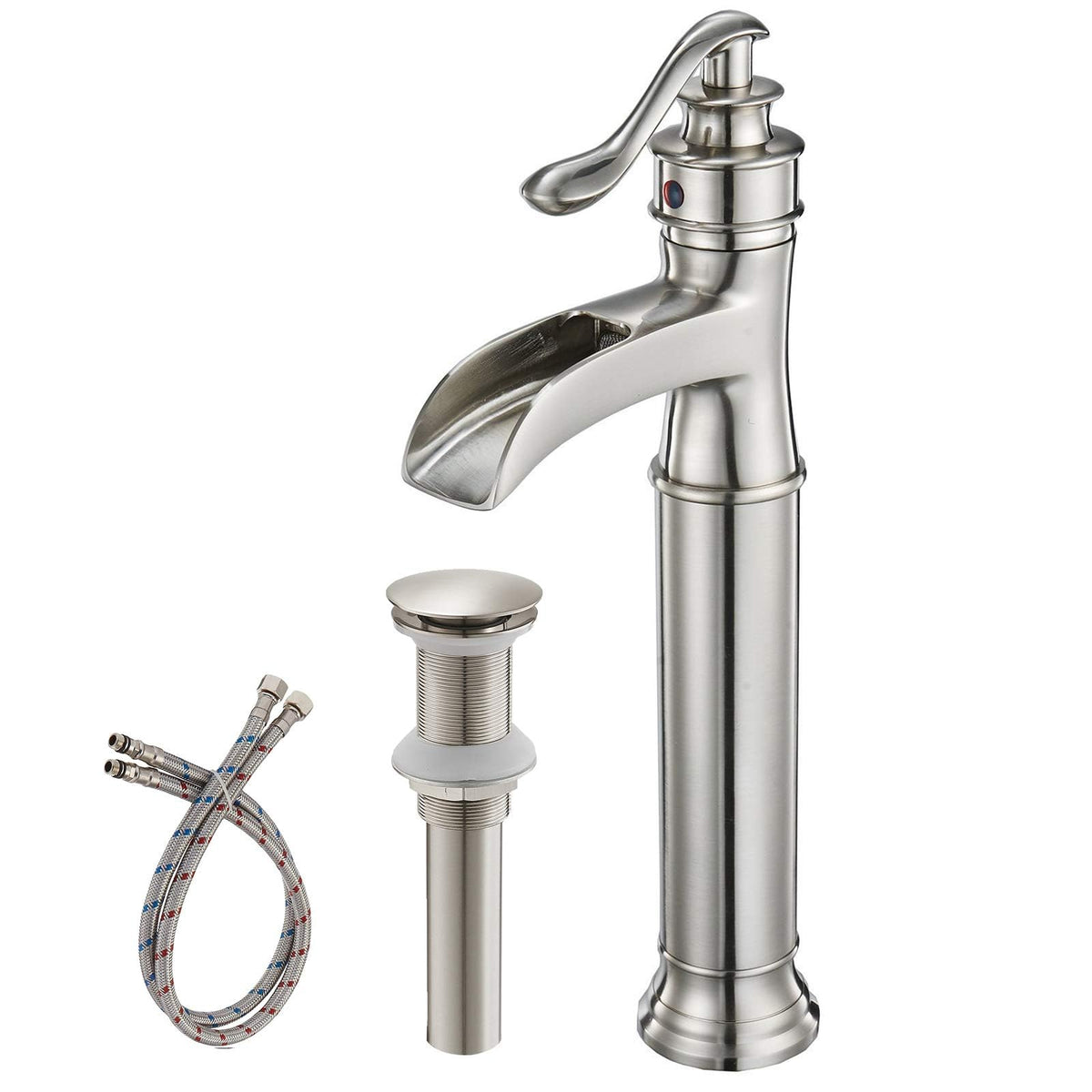 BWE Waterfall Spout Oil Rubbed Bronze Bathroom Faucet Vessel Sink Faucet