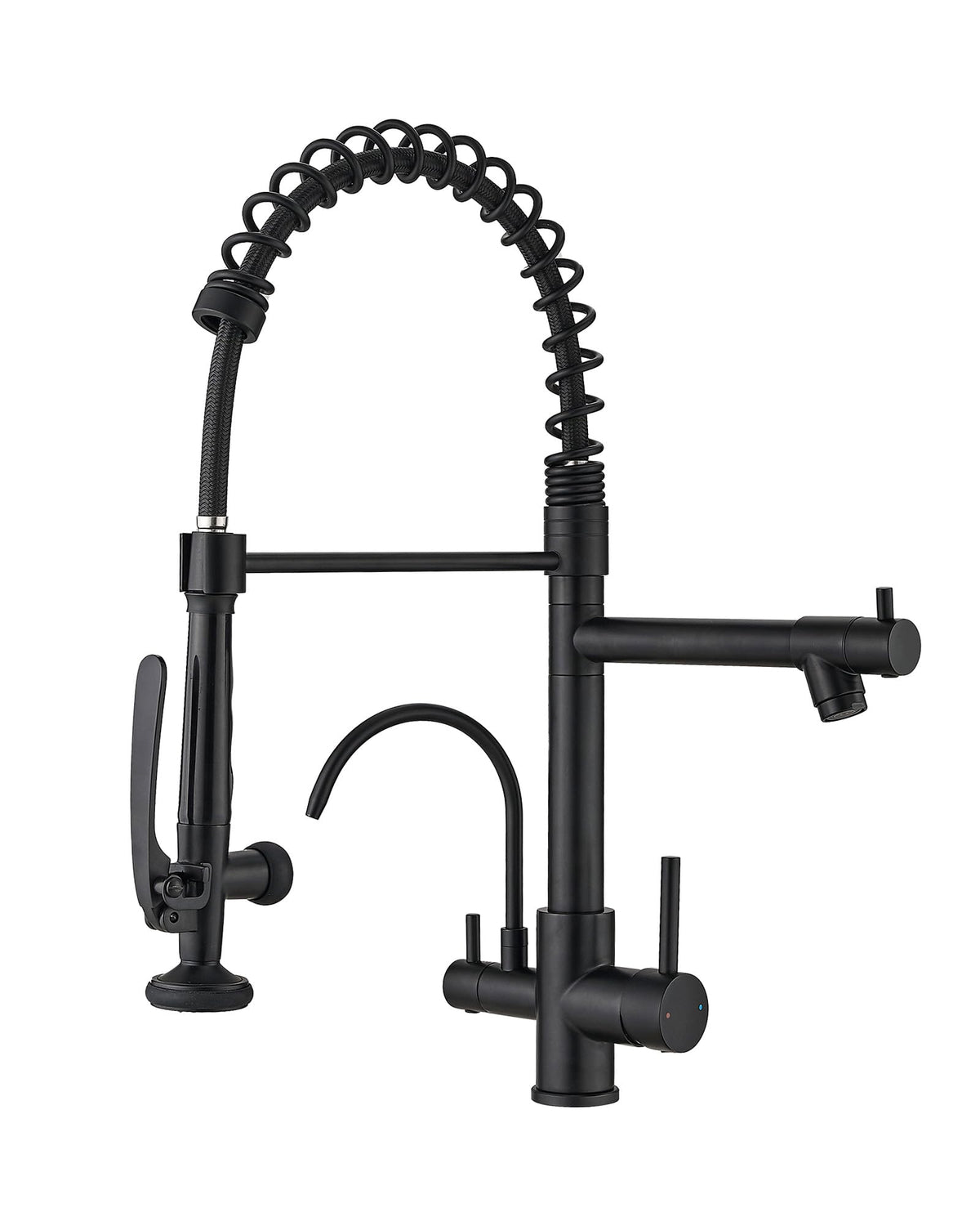 Fapully Black Kitchen Faucet,Commercial Pull Down Kitchen Sink Faucet