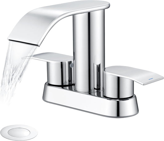 Ultimate Unicorn Waterfall Bathroom Faucet for Sink Chrome 4 Inch