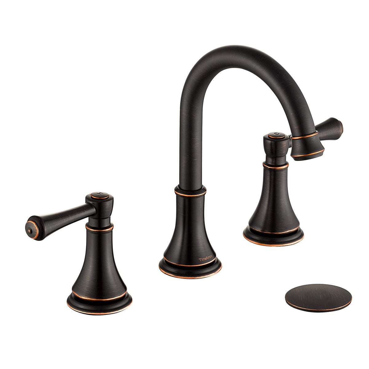 TimeArrow Chrome Widespread Bathroom Sink Faucet 3 Holes with Pop-Up Drain