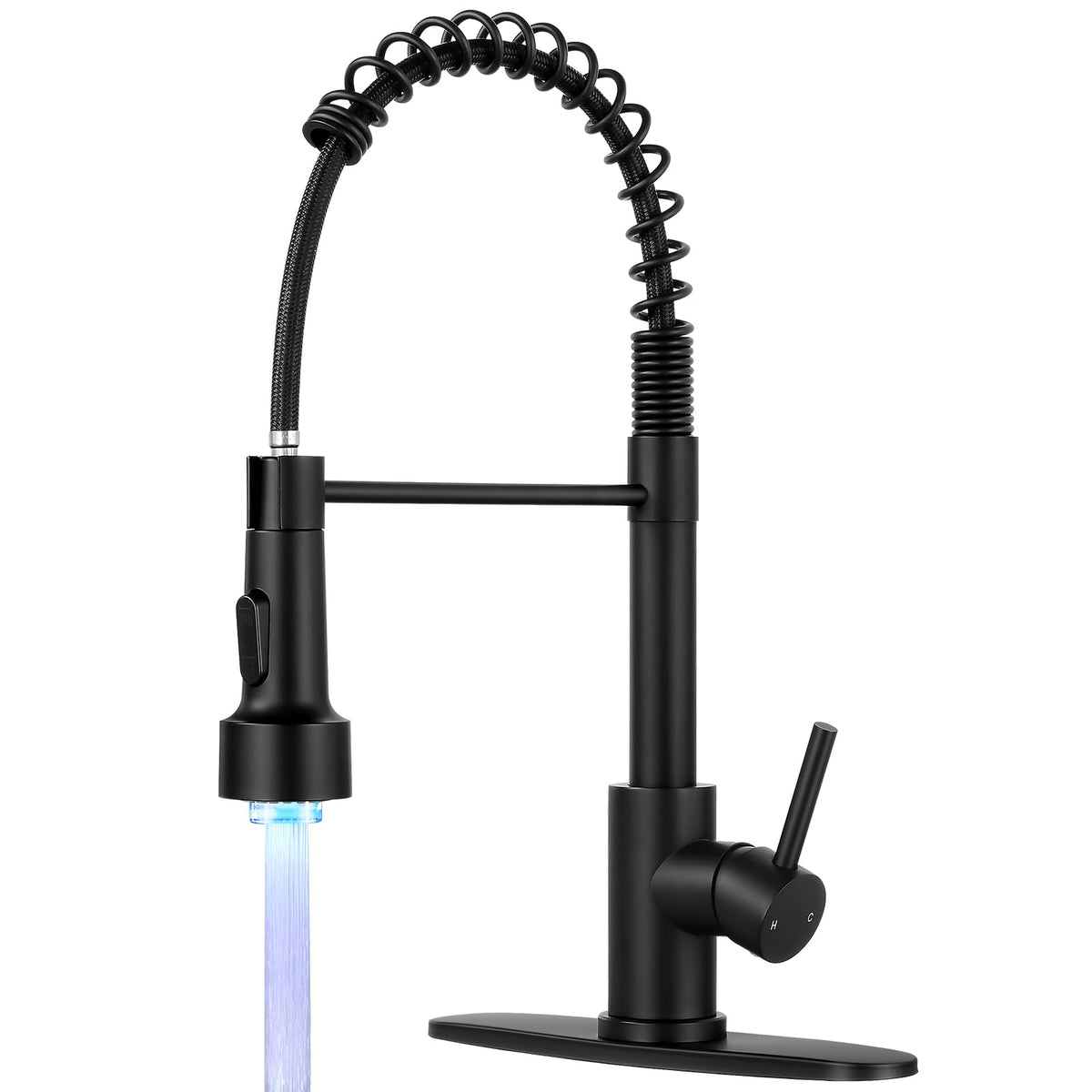 Kitchen Faucet with Pull Down Sprayer, Brushed Nickel