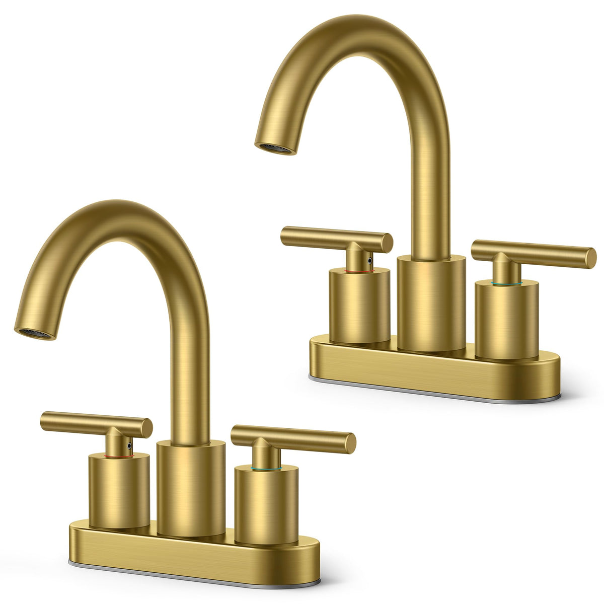 FORIOUS 8 Inch Brushed Gold Bathroom Faucet 3 Hole, Widespread Gold Faucet