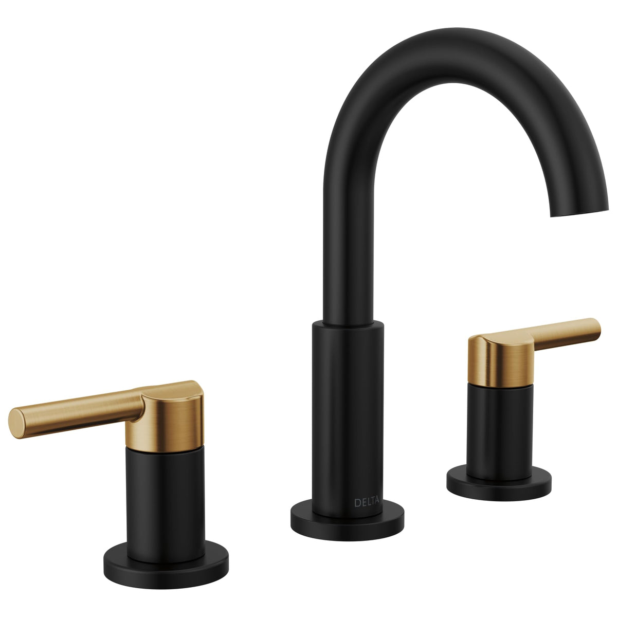 Delta Nicoli Brushed Gold Faucet 3 Hole, 8 Inch Widespread Bathroom Sink Faucet for Vanity, Push-Pop Drain Assembly, Champagne Bronze 35749LF-CZ