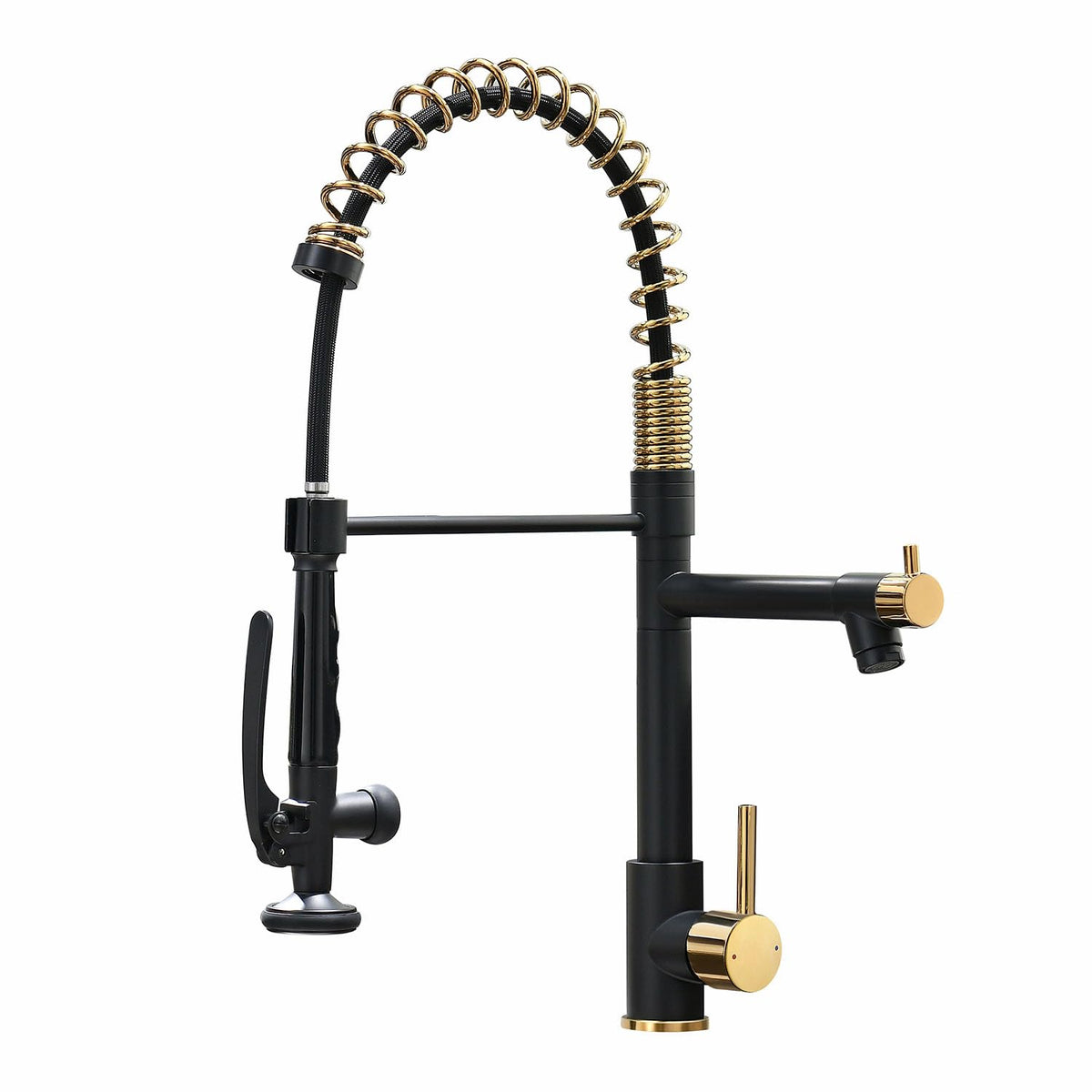 Fapully Black Kitchen Faucet,Commercial Pull Down Kitchen Sink Faucet