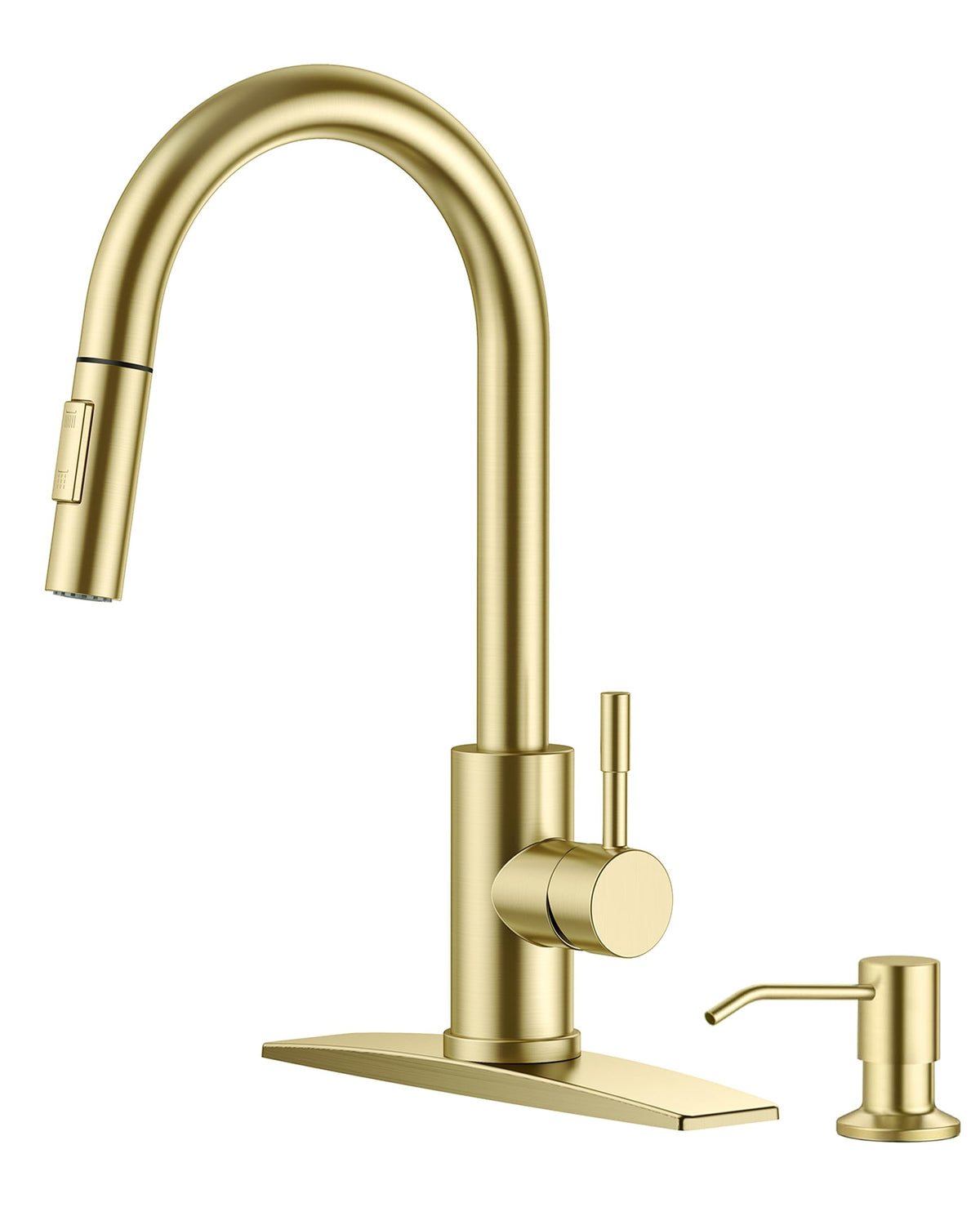 FORIOUS Kitchen Faucet with Pull Down Sprayer, Modern Brushed Nickel