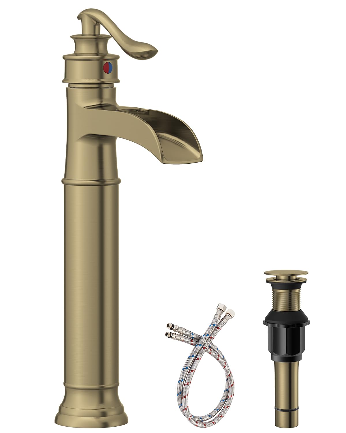 BWE Waterfall Spout Oil Rubbed Bronze Bathroom Faucet Vessel Sink Faucet