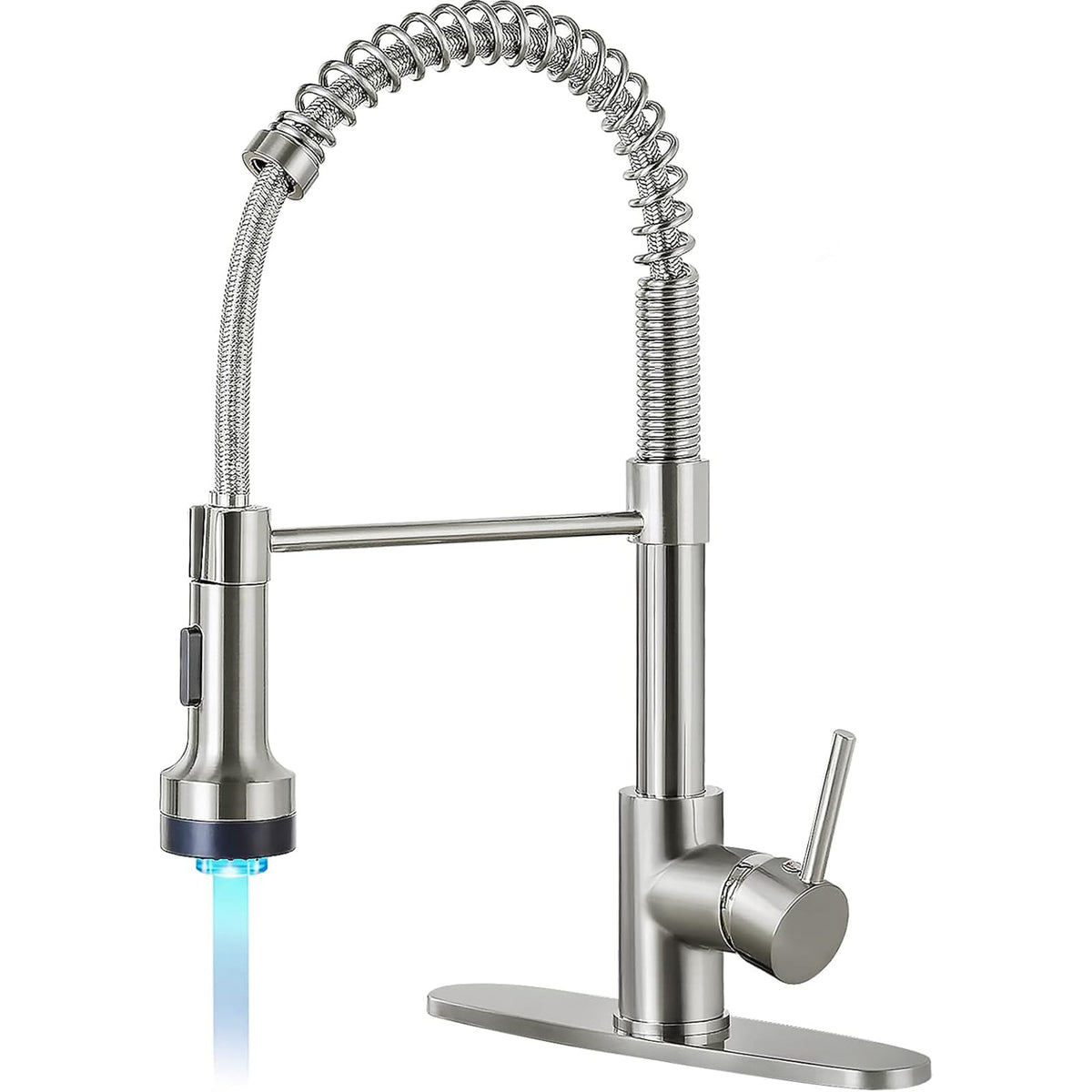 DJS Kitchen Sink Faucet with Pull Down Sprayer Single Handle Matte Black