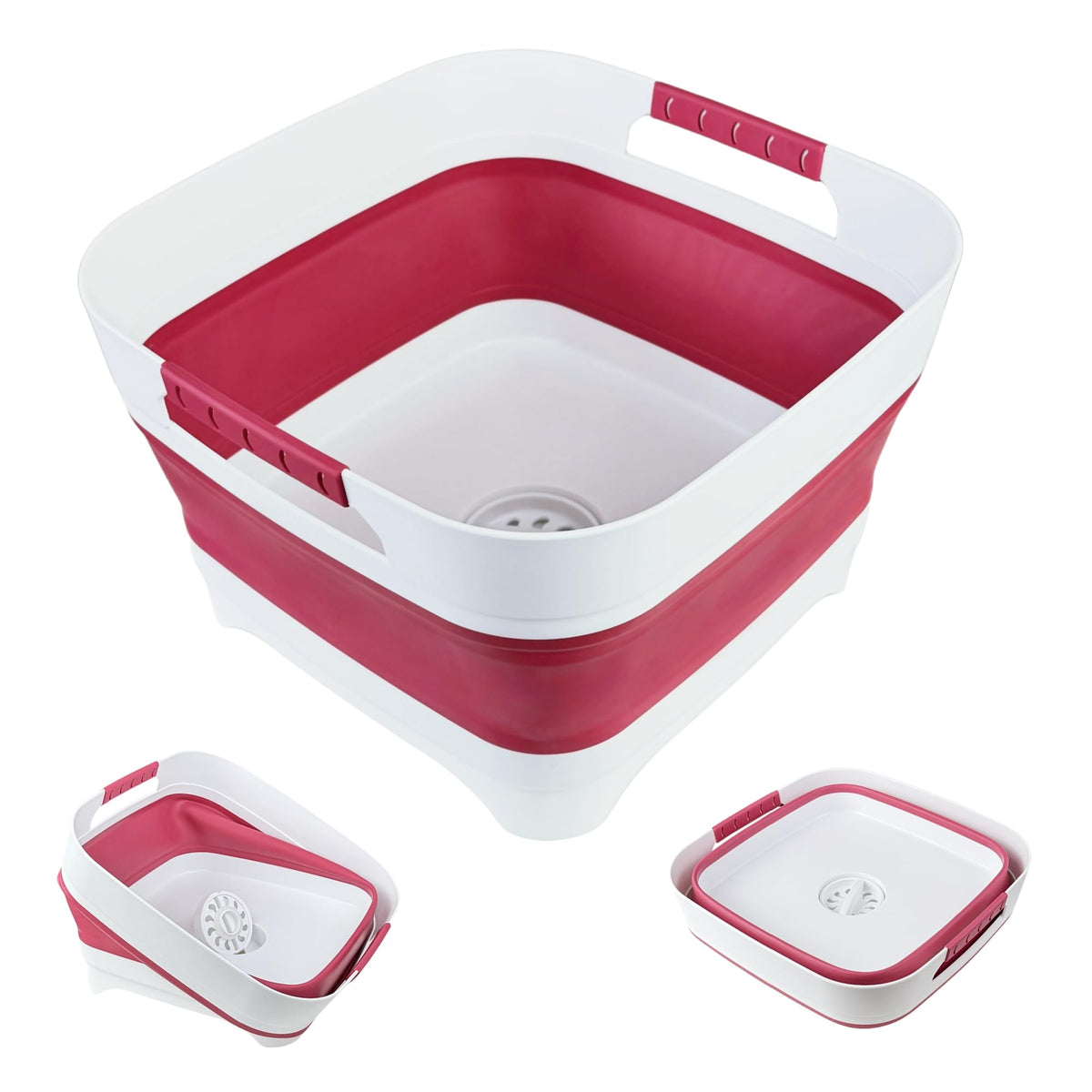 GIMWA 2.6 Gal Collapsible Baby Bottle Wash Basin with Drain Plug