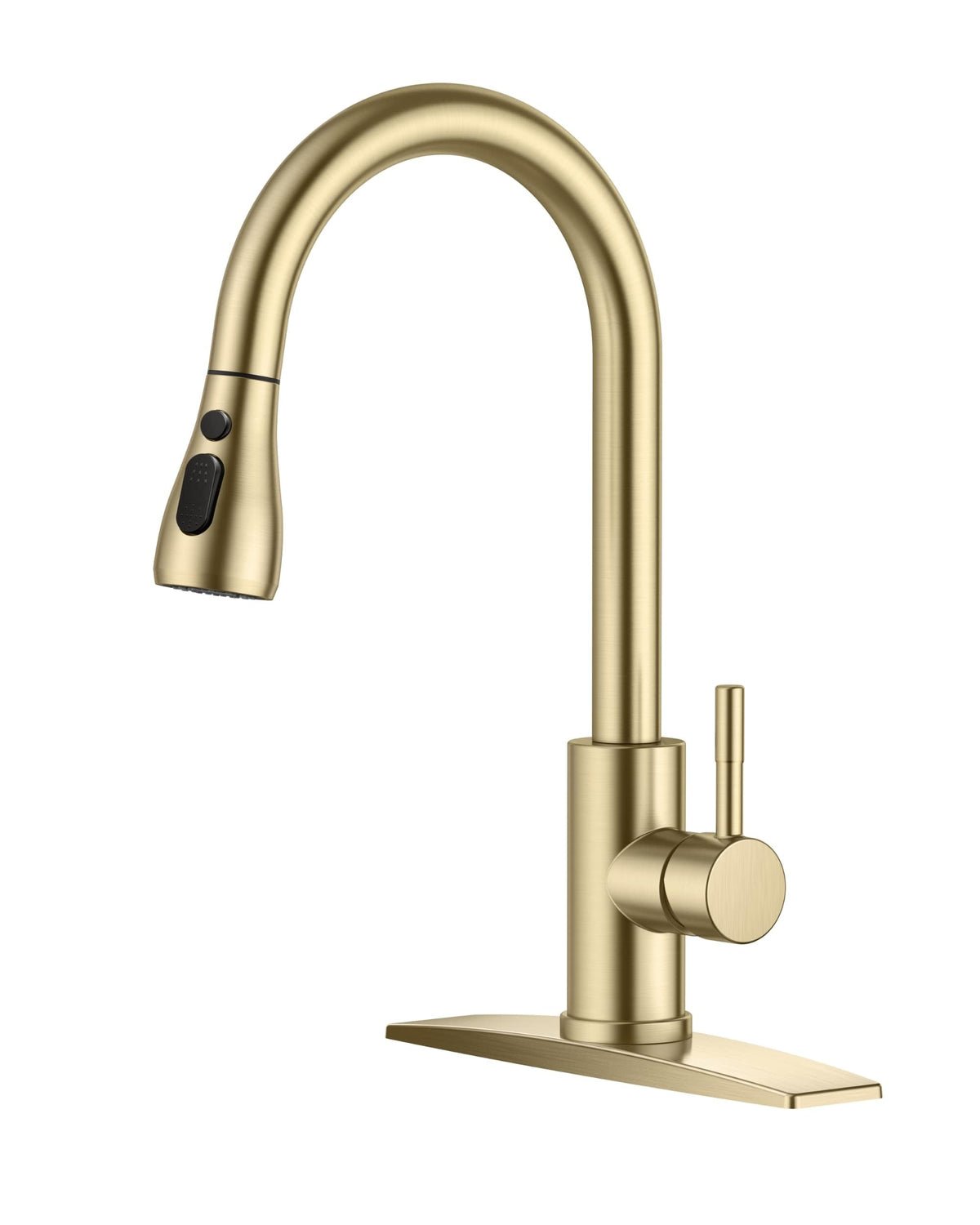 FORIOUS Kitchen Faucets Pull Down Sprayer, Stainless Steel, Brushed Nickel